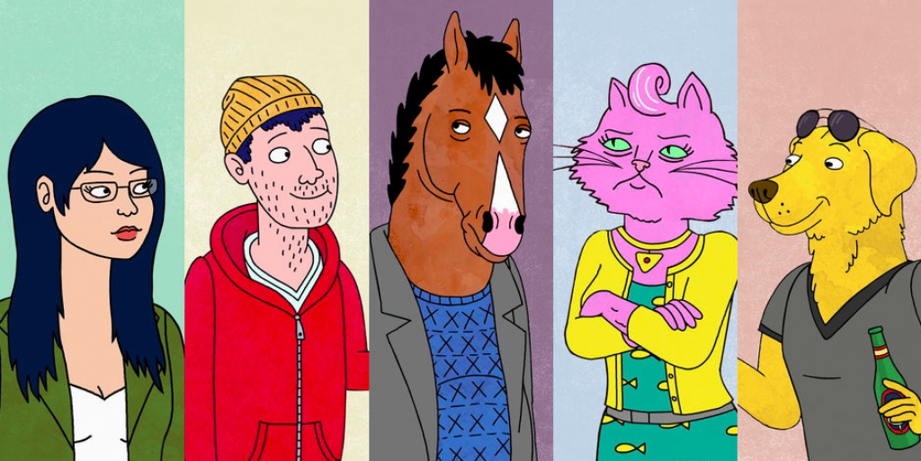 The Main Cast Of Bojack Horseman - Bojack Horseman Characters , HD Wallpaper & Backgrounds