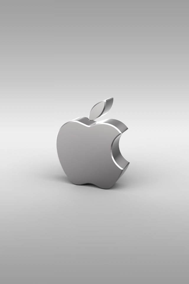 Apple 3d Iphone Wallpaper - Apple 3d Logo White , HD Wallpaper & Backgrounds