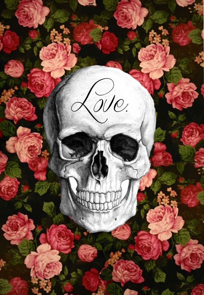Love Before It's Too Late I Made You All A Free Floral - Skull Flowers , HD Wallpaper & Backgrounds