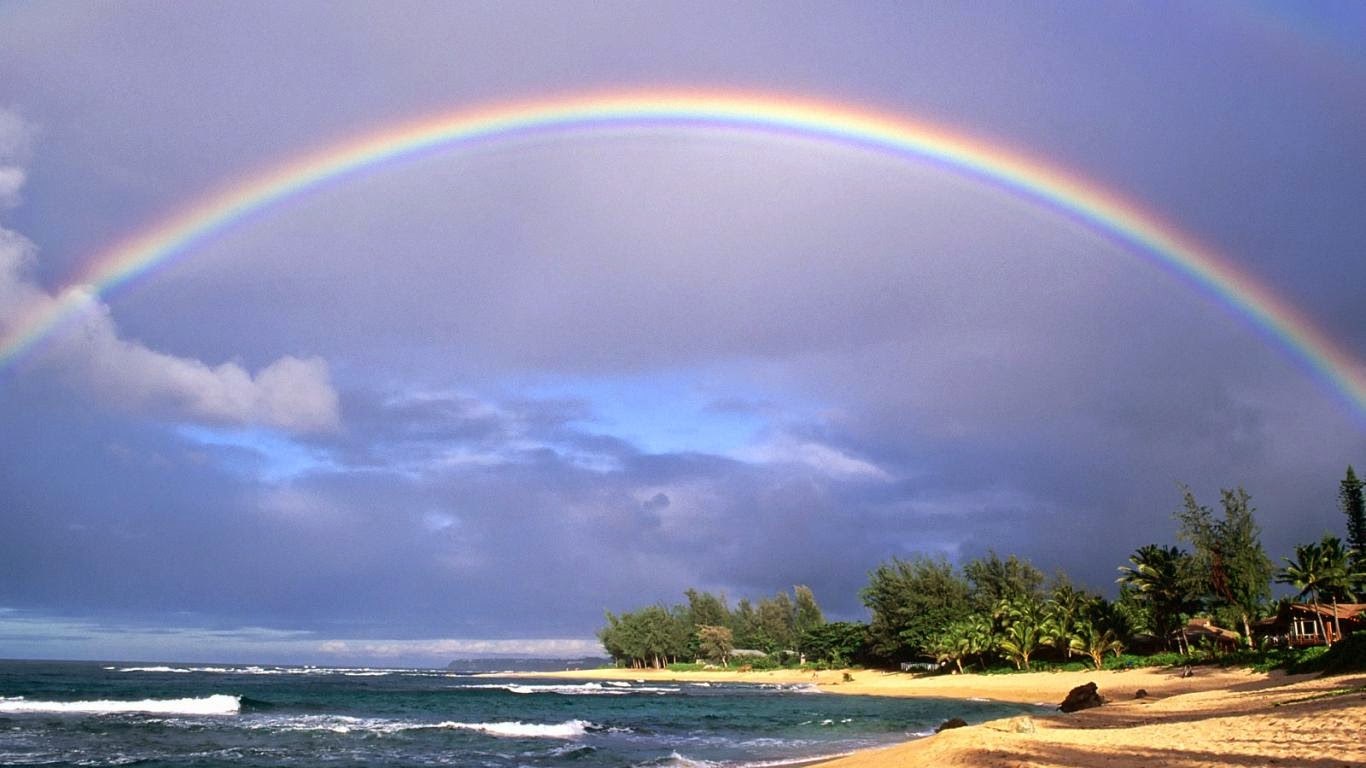 Rainbow Wallpaper Hd Free Download - Nature Rainbow , HD Wallpaper & Backgrounds