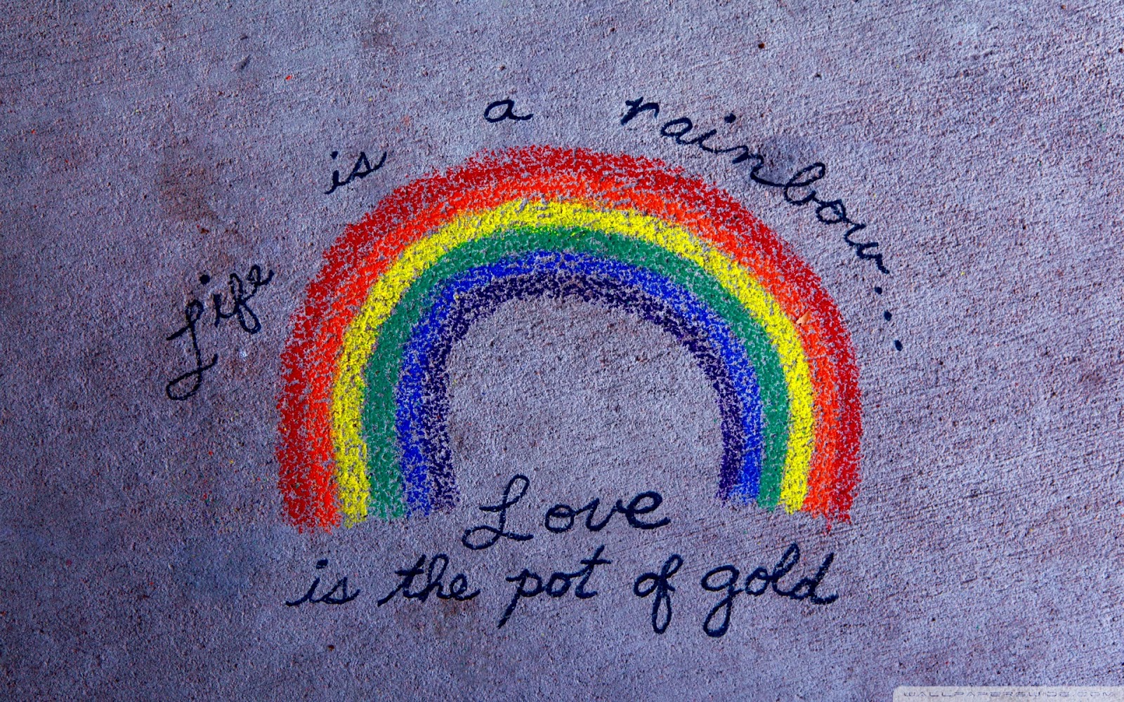 Hd Rainbow Wallpaper Rainbow Wallpapers Hd - Life Is A Rainbow Love Is The Pot Of Gold , HD Wallpaper & Backgrounds
