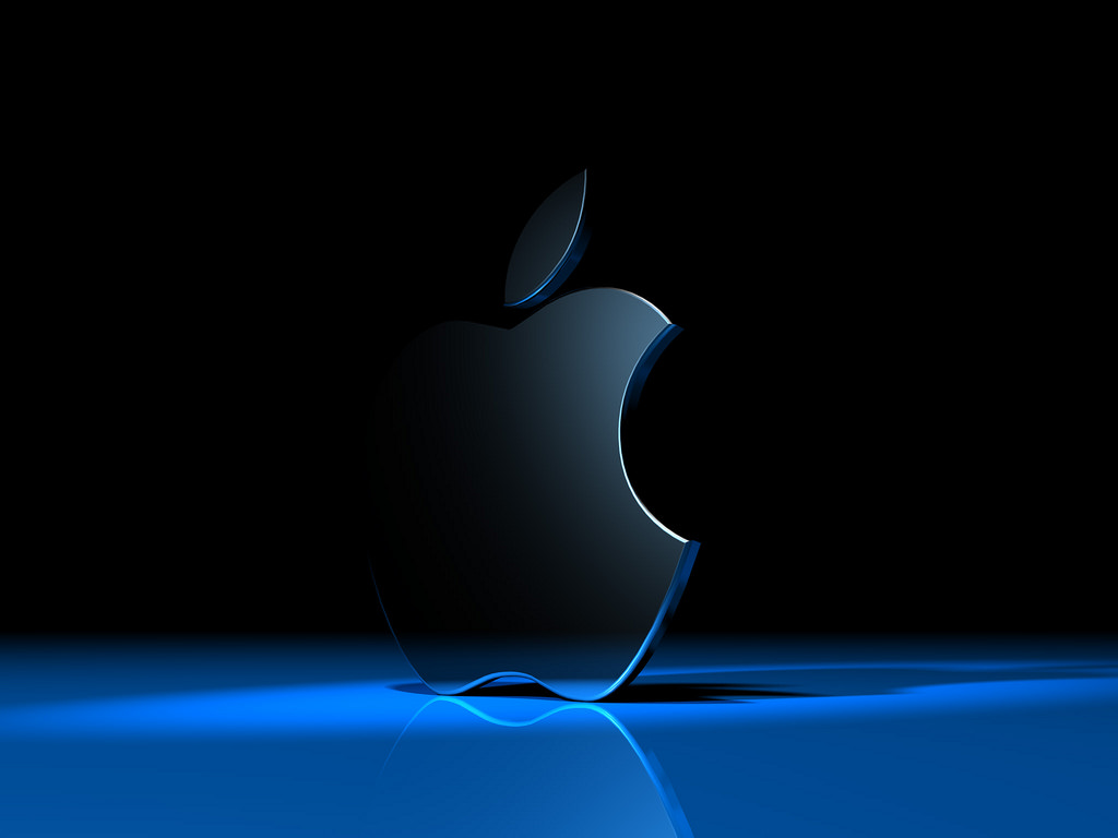 3d Apple Wallpaper - Black Apple Desktop Backgrounds , HD Wallpaper & Backgrounds