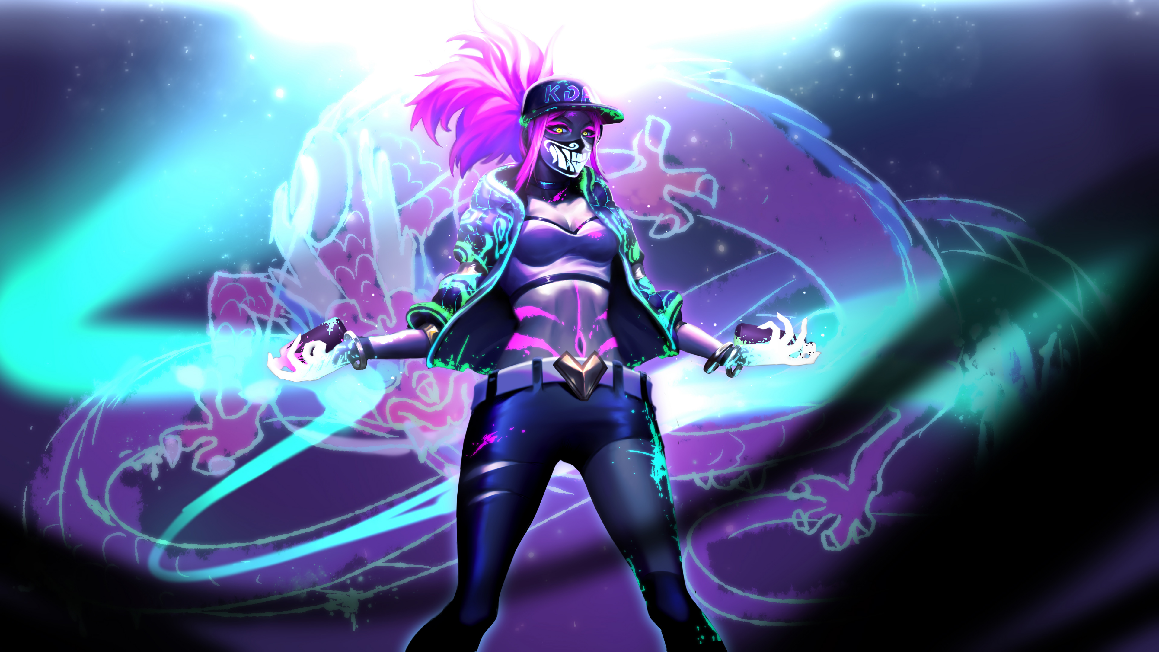 K/da Akali By Littef Hd 4k Wallpaper Background Fan - League Of Legends Wallpaper Akali , HD Wallpaper & Backgrounds