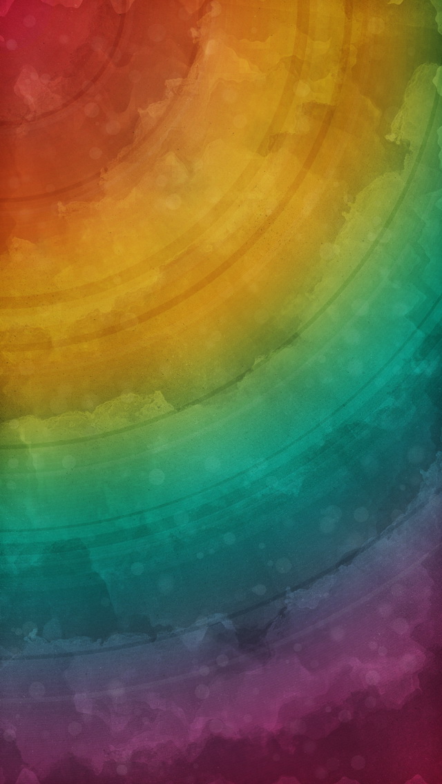 Hand Painted Rain Bow - Iphone Rainbow Hd , HD Wallpaper & Backgrounds