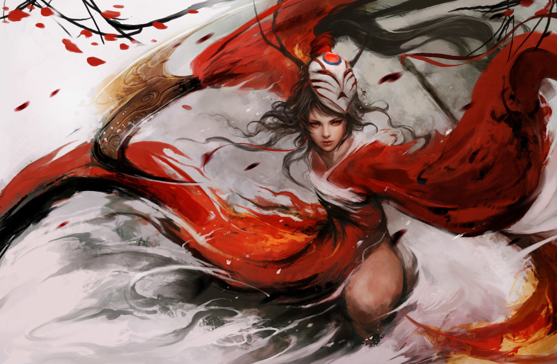 Bloodmoon Akali Wallpaper - Akali Blood Moon Fan Art , HD Wallpaper & Backgrounds