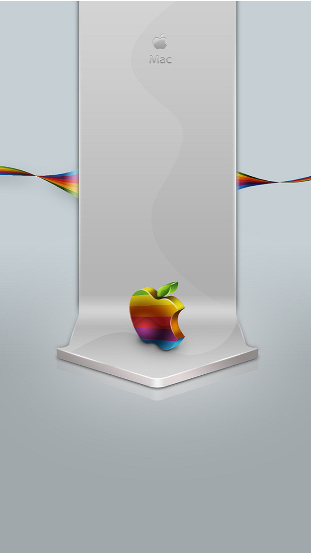 Iphone 7 Wallpaper Apple White Rainbow - Fond D Écran Mac , HD Wallpaper & Backgrounds
