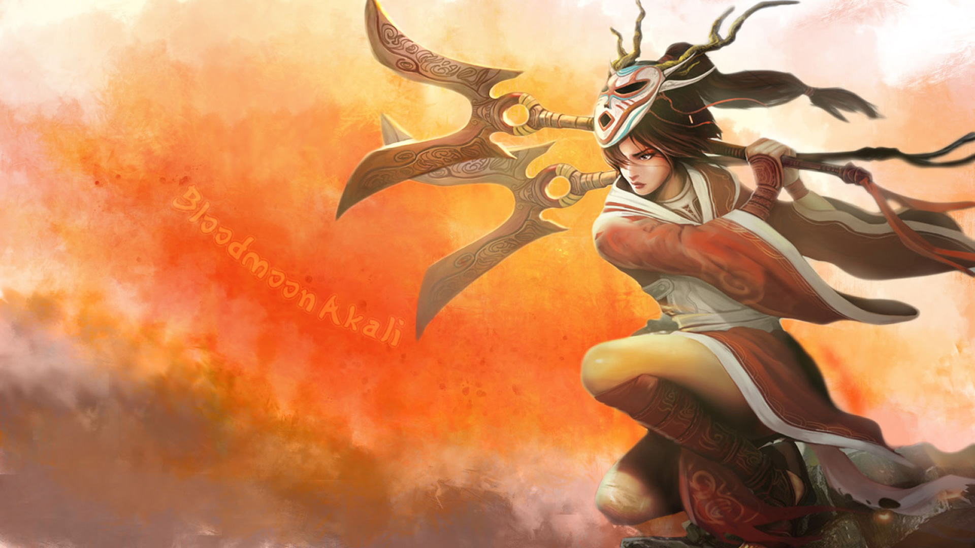 League Of Legends Bloodmoon Akali Fanart - League Of Legends Akali Fan Art , HD Wallpaper & Backgrounds