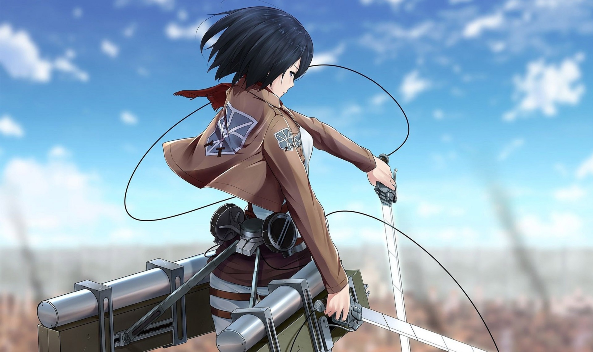 Mikasa Ackerman Background - Attack On Titan Mikasa Wallpaper 4k , HD Wallpaper & Backgrounds