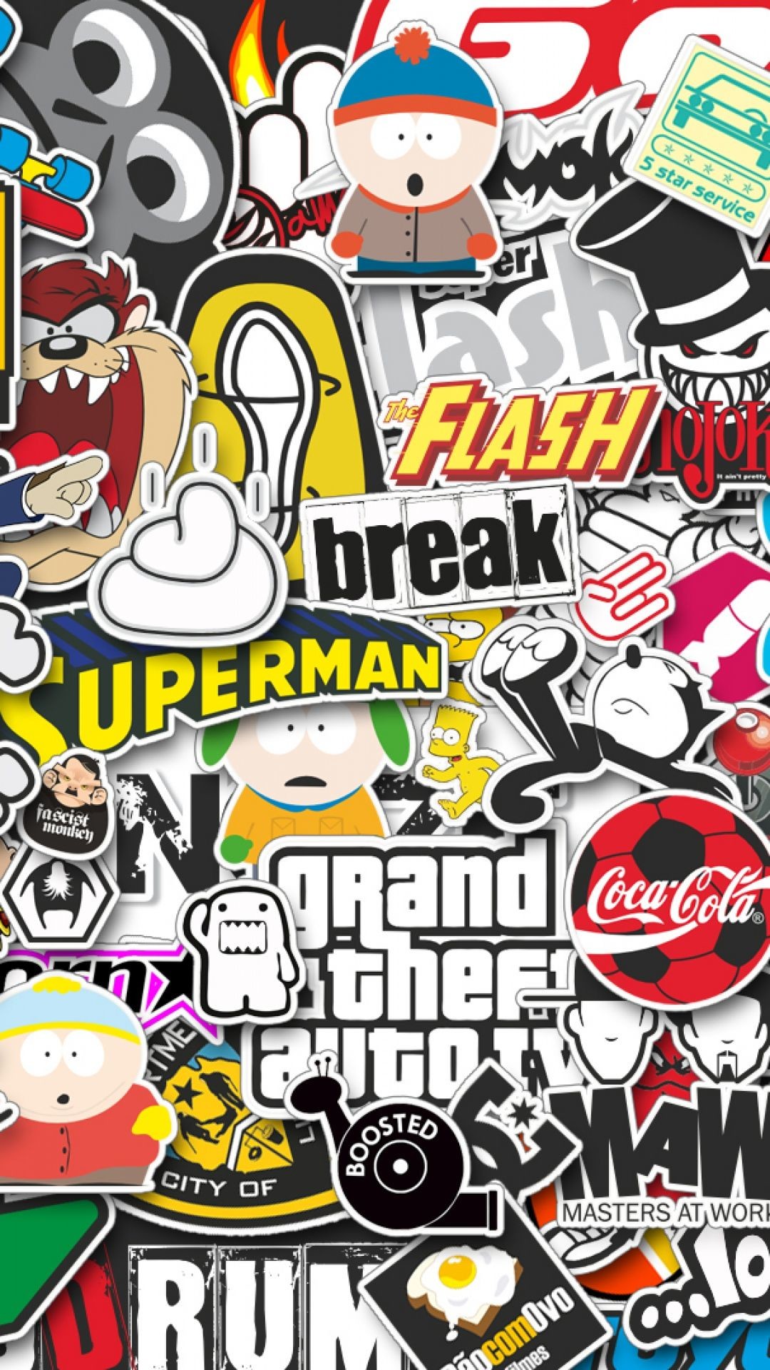 Jdm Sticker Bomb Wallpaper - Fond Ecran Iphone Stylé , HD Wallpaper & Backgrounds