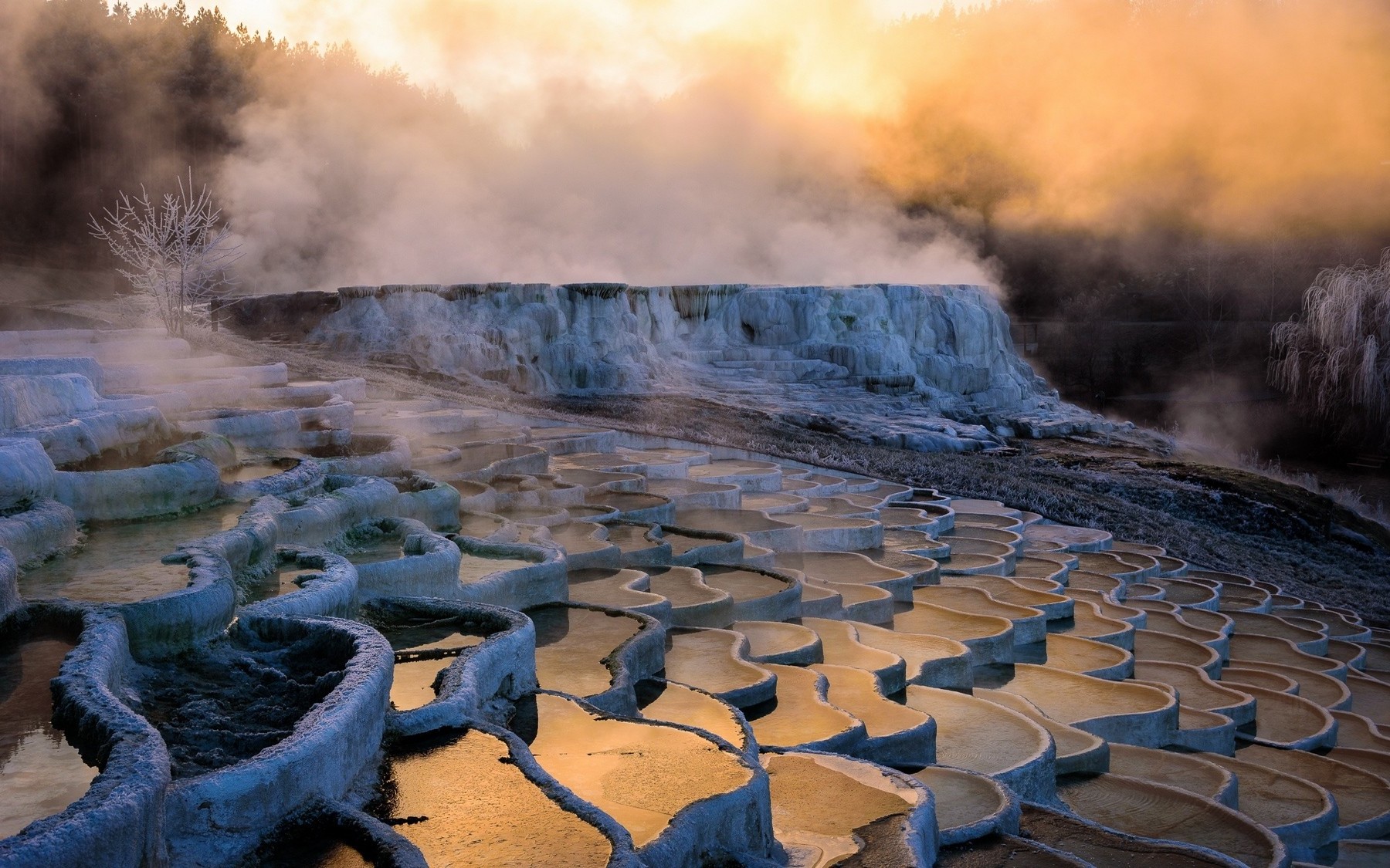 Hot Spring Wallpapers - Pamukkale Wallpaper Hd , HD Wallpaper & Backgrounds