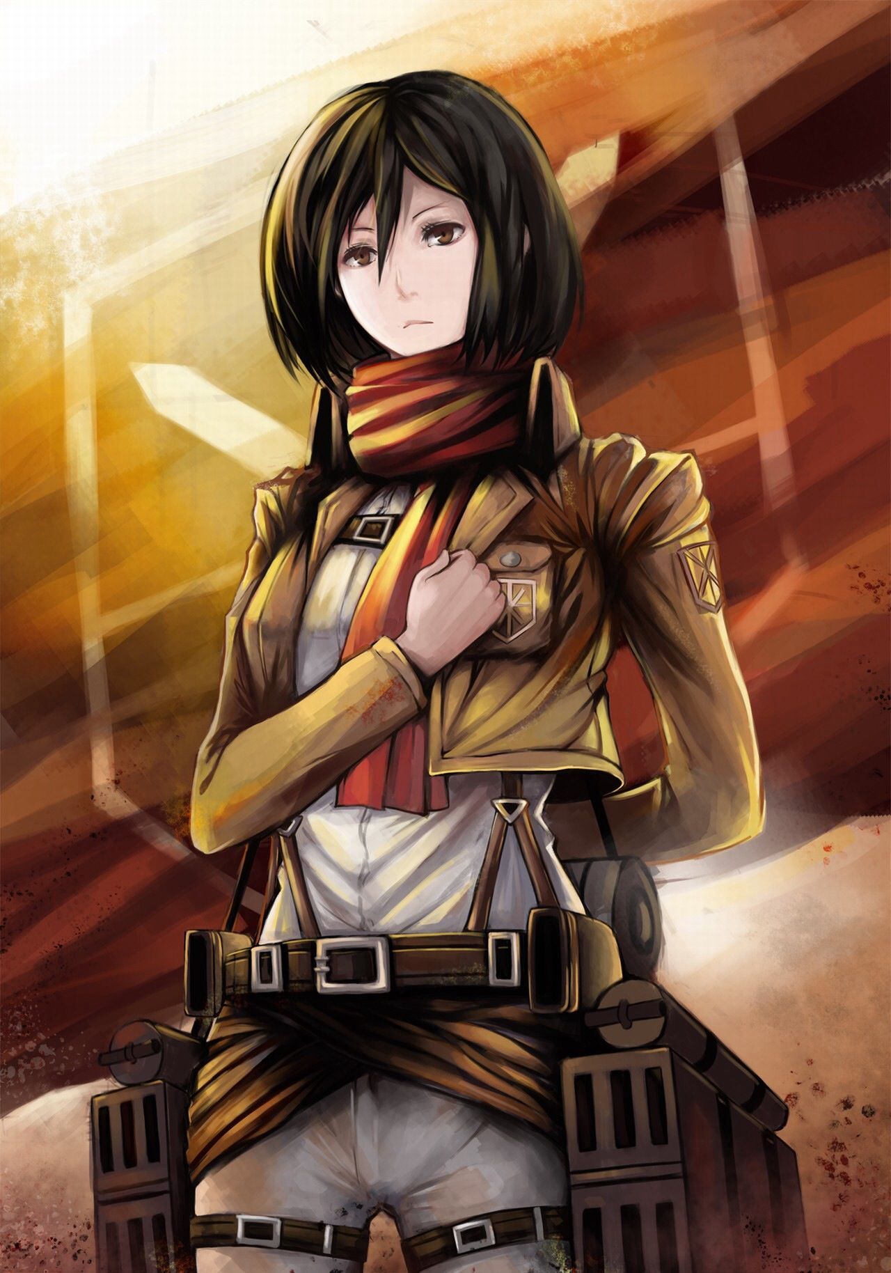 Shingeki No Kyojin Iphone Wallpaper - Mikasa Hd Wallpaper Android , HD Wallpaper & Backgrounds