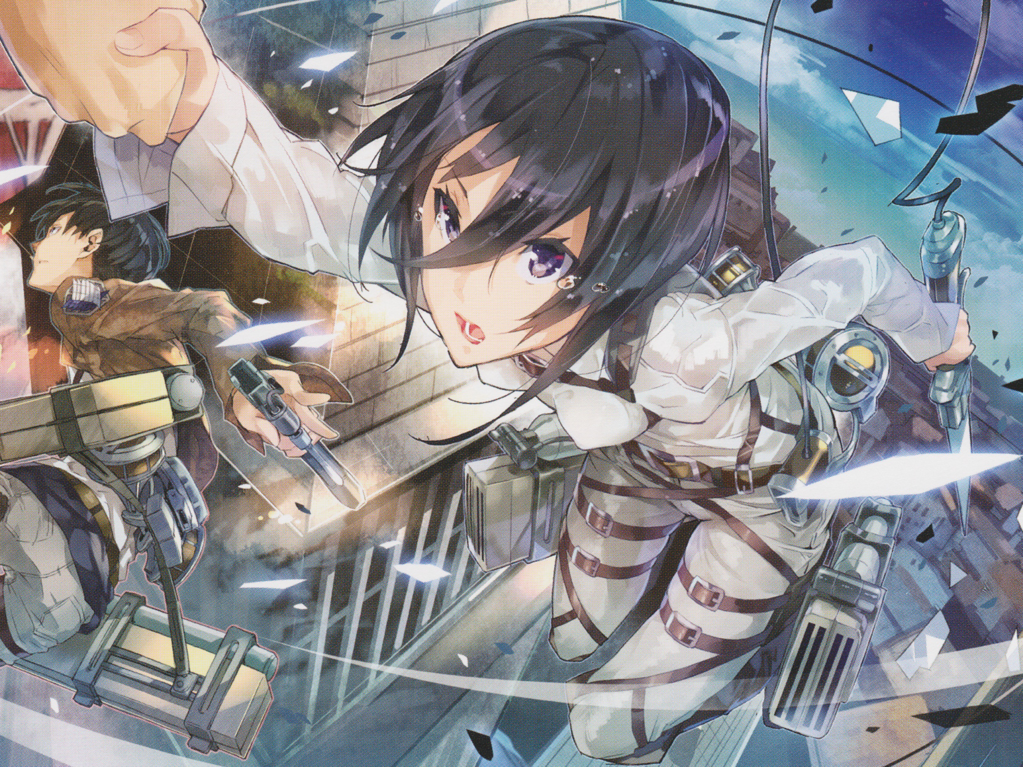 Art, Levi, Anime, Mikasa Ackerman, Attack On Titan - Anime End Cards , HD Wallpaper & Backgrounds