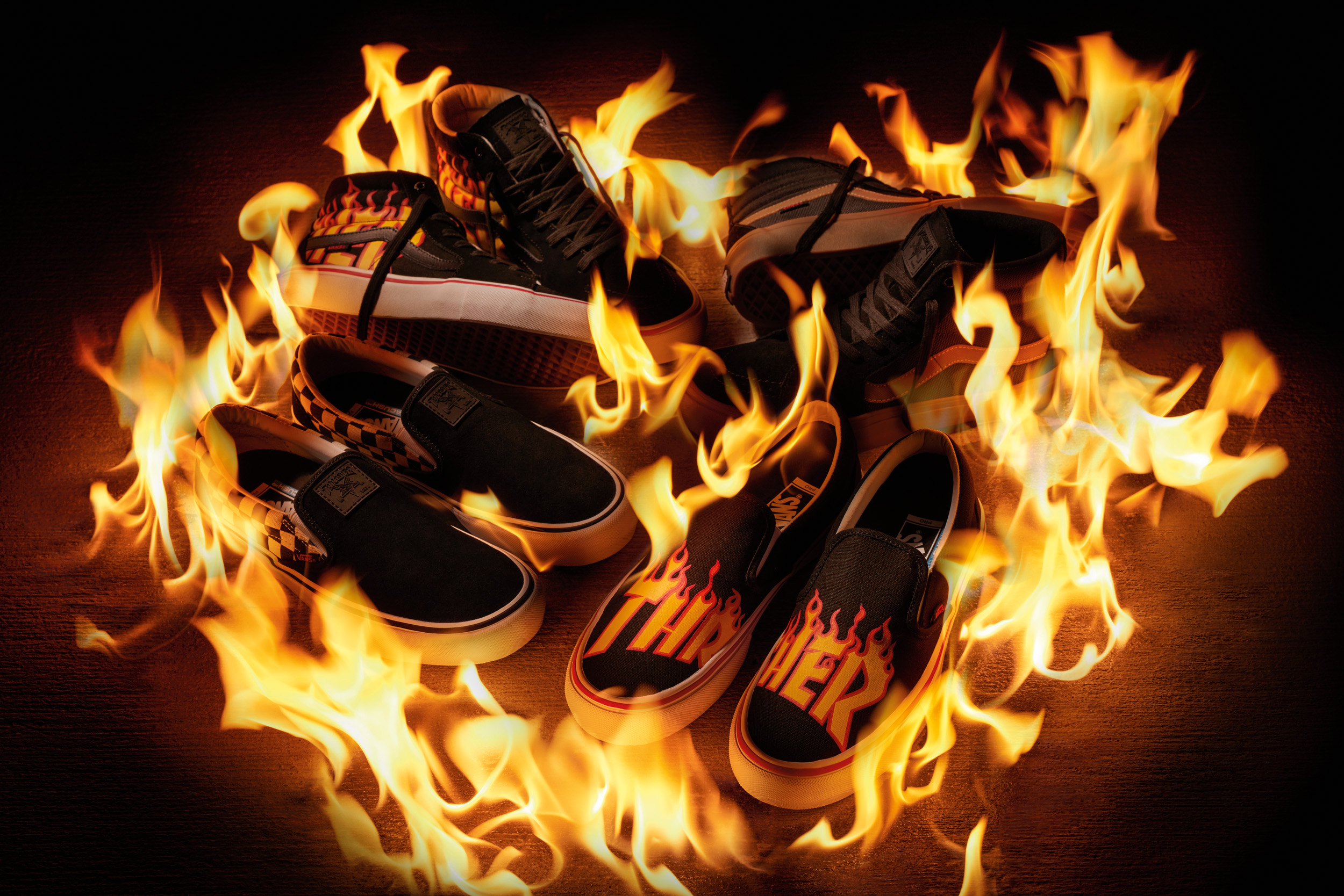 In Celebration Of Thrasher Magazine's Indisputable - Vans X Thrasher Flame , HD Wallpaper & Backgrounds
