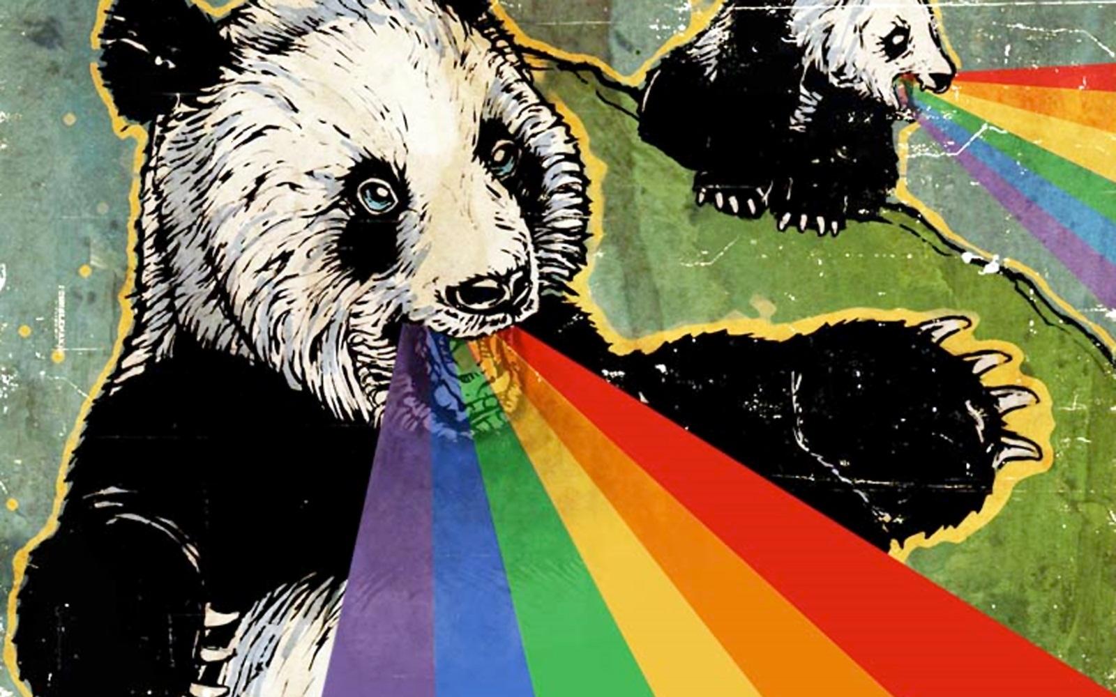 Edm Wallpapers - Rainbow Panda , HD Wallpaper & Backgrounds