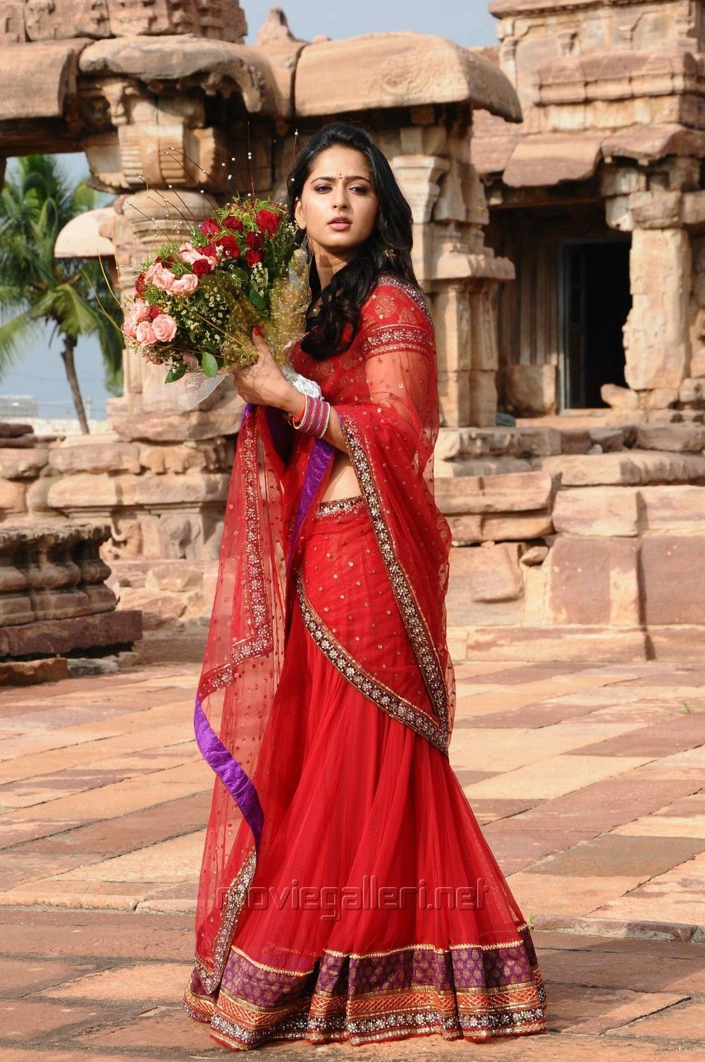 Anushka Shetty In Saree Hd Wallpapers - Anushka Shetty In Damarukam , HD Wallpaper & Backgrounds