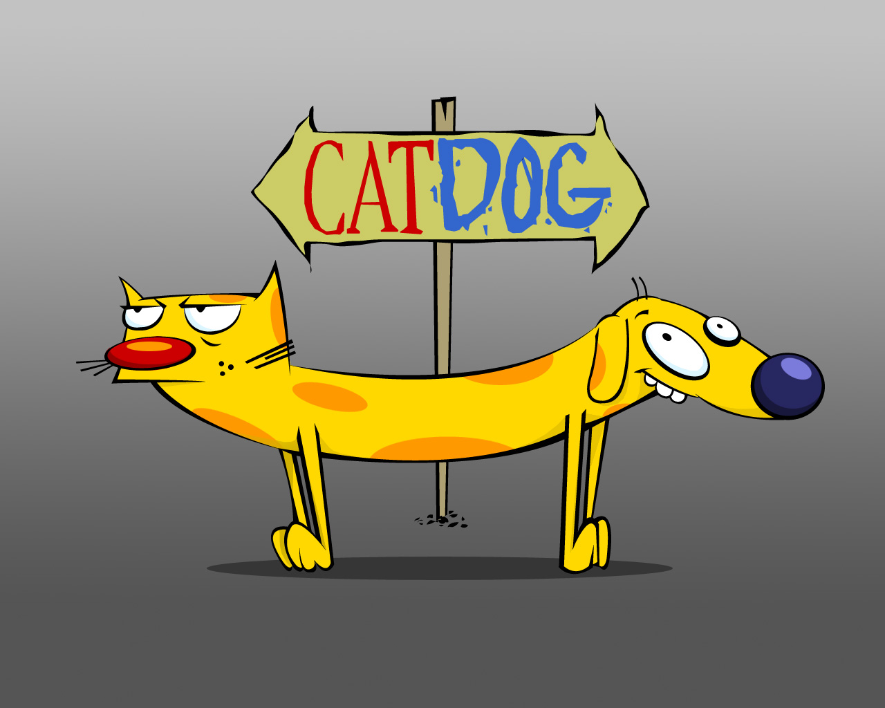 Cute Cartoon Cat Wallpaper - Cat Dog Desenho Animado , HD Wallpaper & Backgrounds