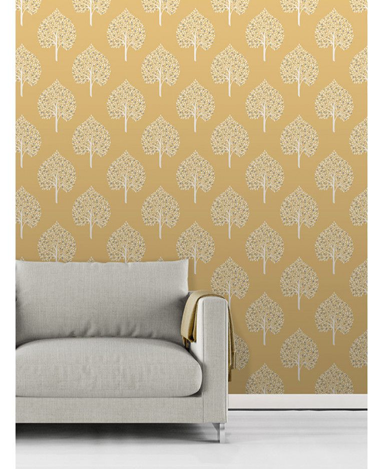 This Annabelle Tree Wallpaper Has A Stylish Tree Pattern - Studio Couch , HD Wallpaper & Backgrounds