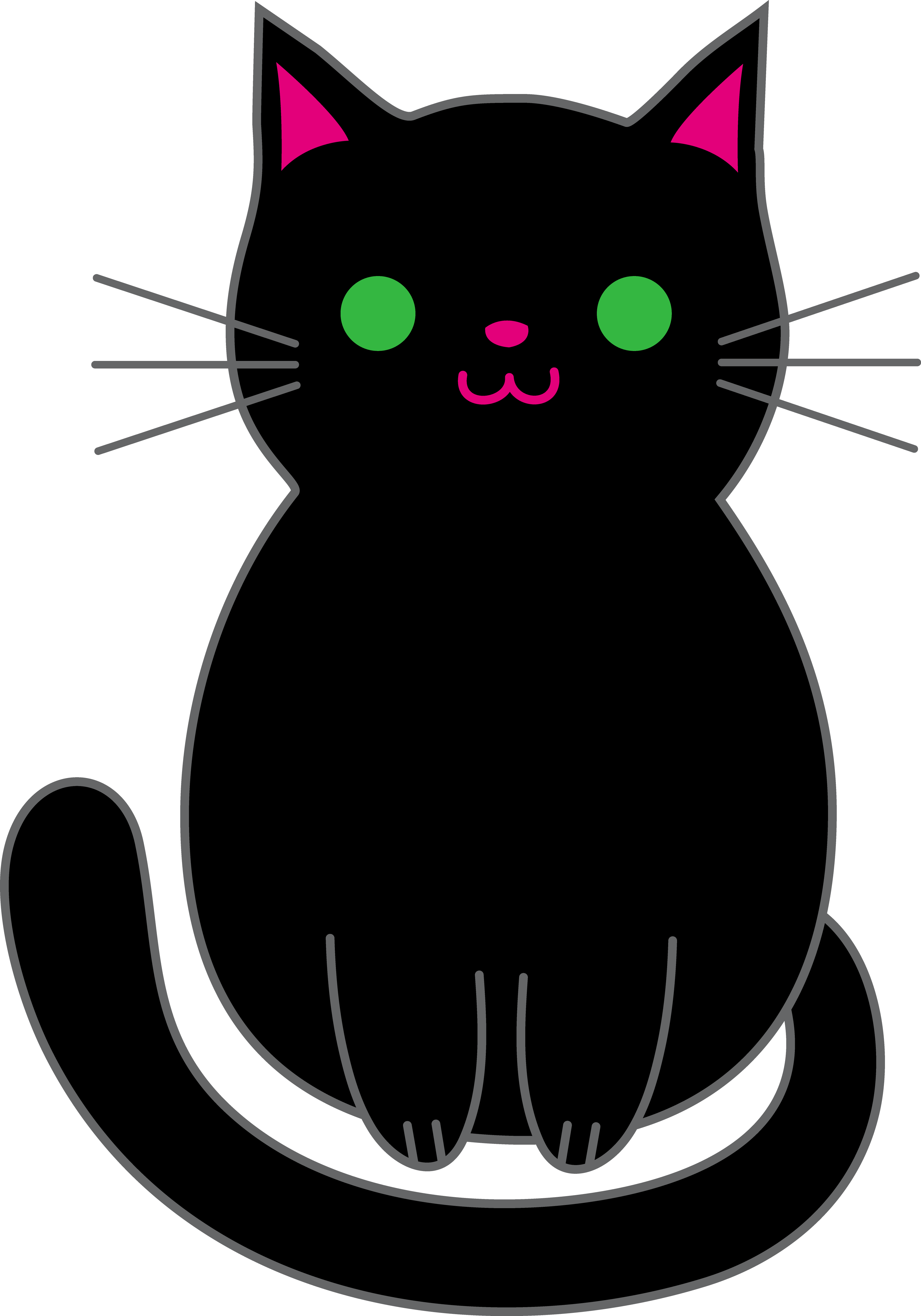 Wallpapers For Cute Anime - Cartoon Cute Black Cat , HD Wallpaper & Backgrounds