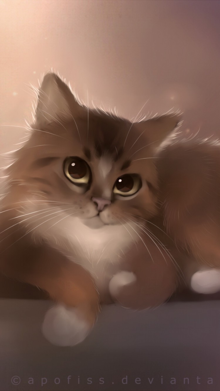 Cute Cartoon Cat - Cartoon Background Hd Cat , HD Wallpaper & Backgrounds