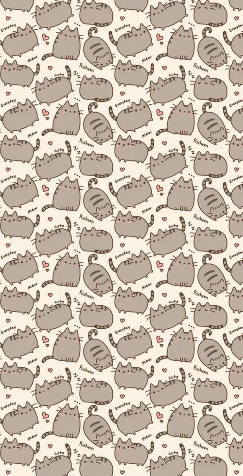 Cat, Wallpaper, And Pusheen Image - Fond D Écran Pusheen , HD Wallpaper & Backgrounds