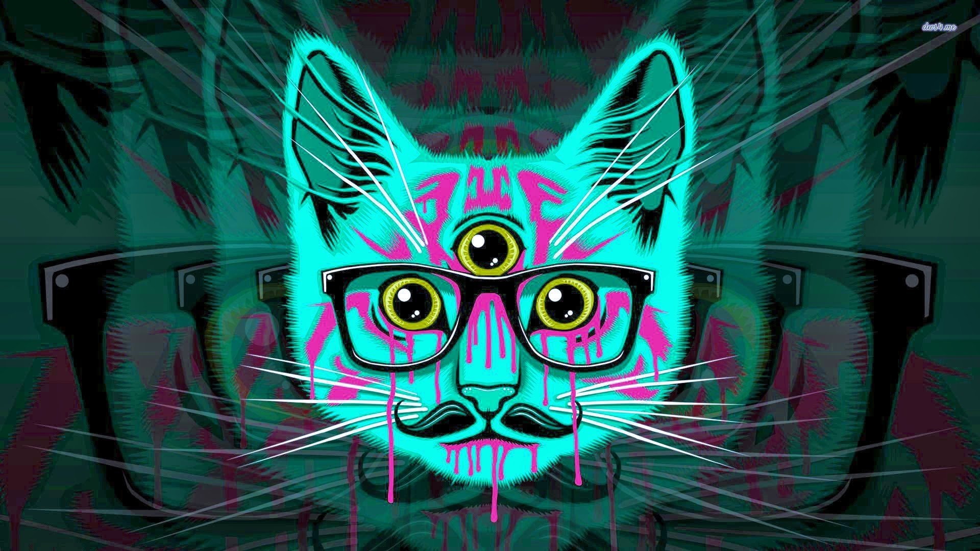 Trippy Cat Wallpaper Hd , HD Wallpaper & Backgrounds