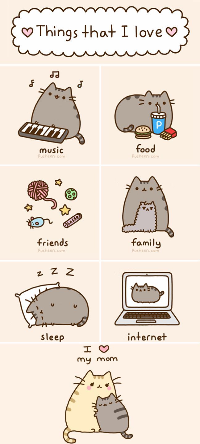 Pusheen Things I Love , HD Wallpaper & Backgrounds