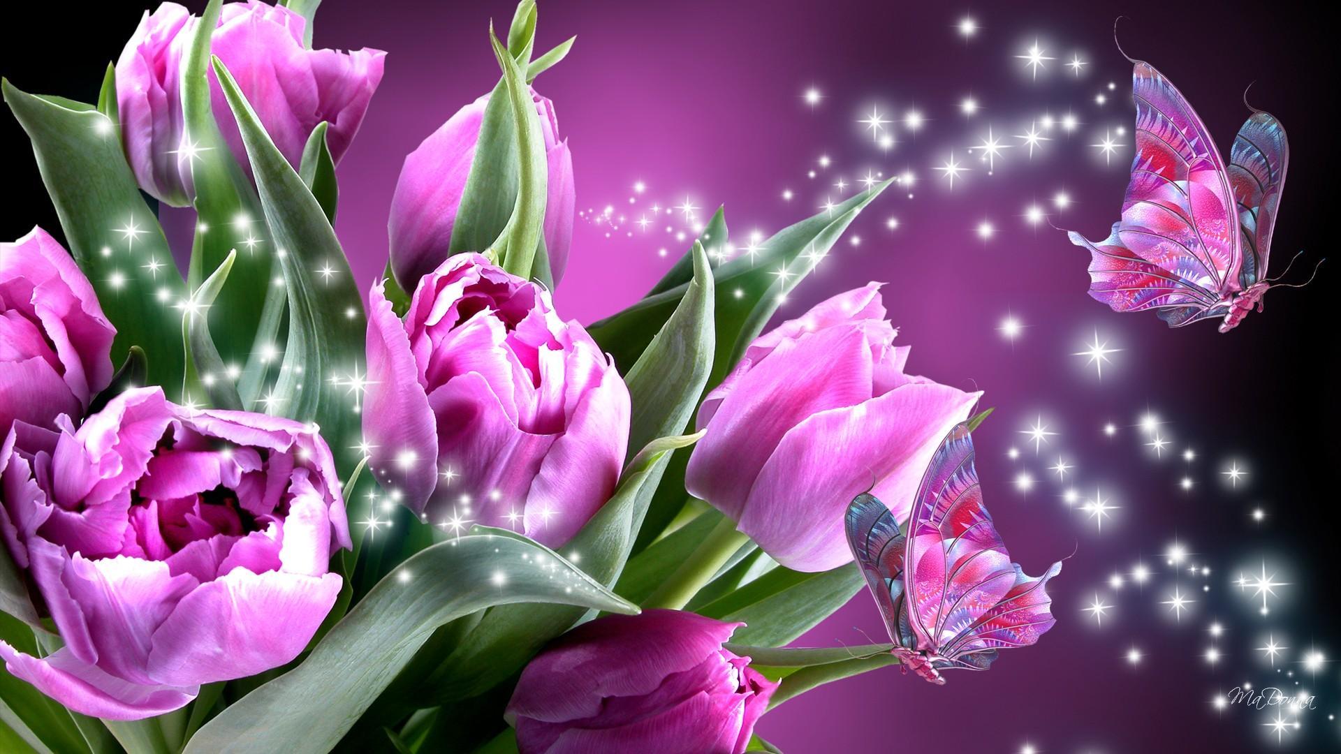 El Romance De Mariposas Rosas - Beautiful Wallpaper For Flower , HD Wallpaper & Backgrounds