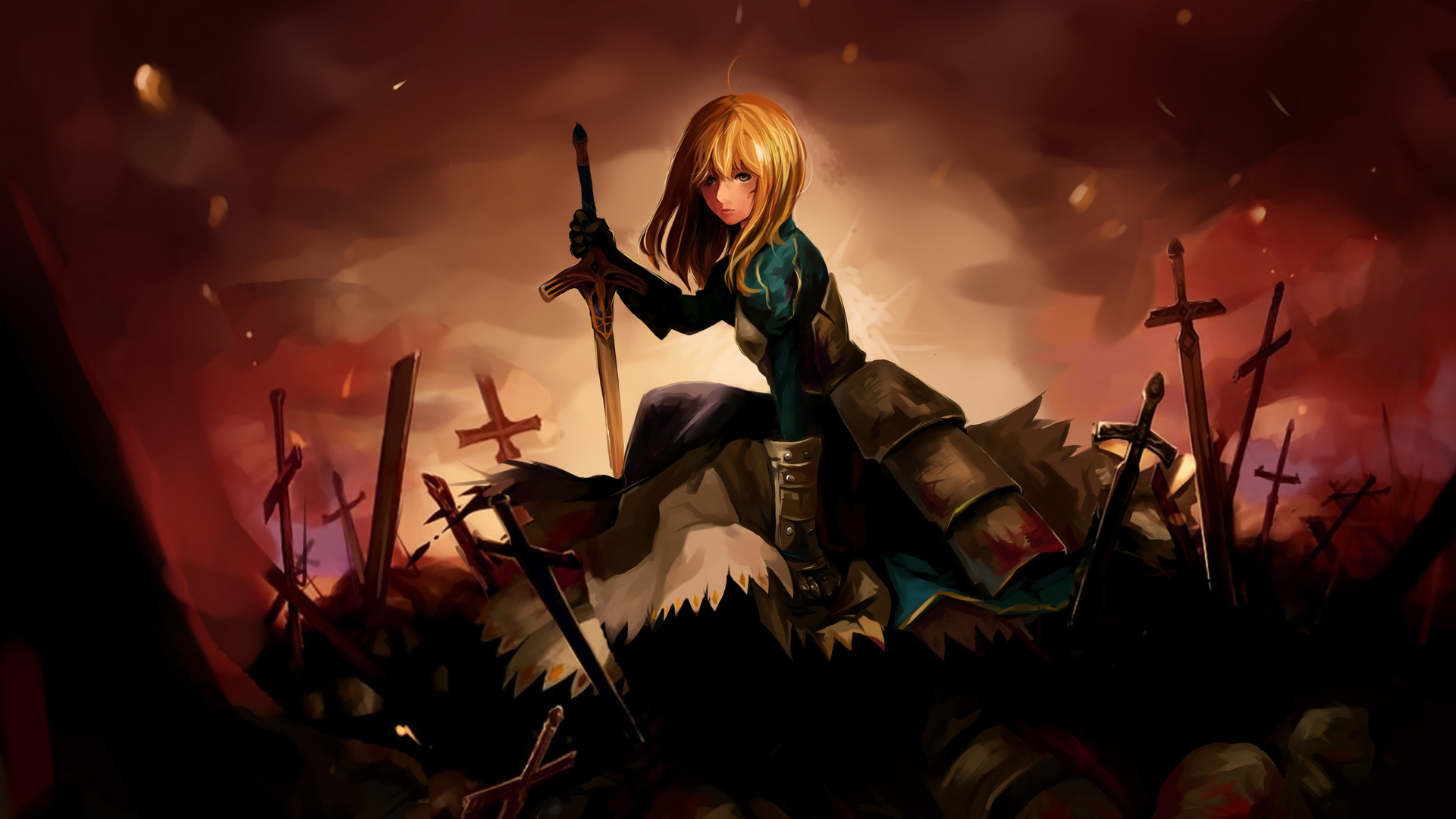 Saber Fate Stay Night Xt - Fate Stay Night Saber , HD Wallpaper & Backgrounds