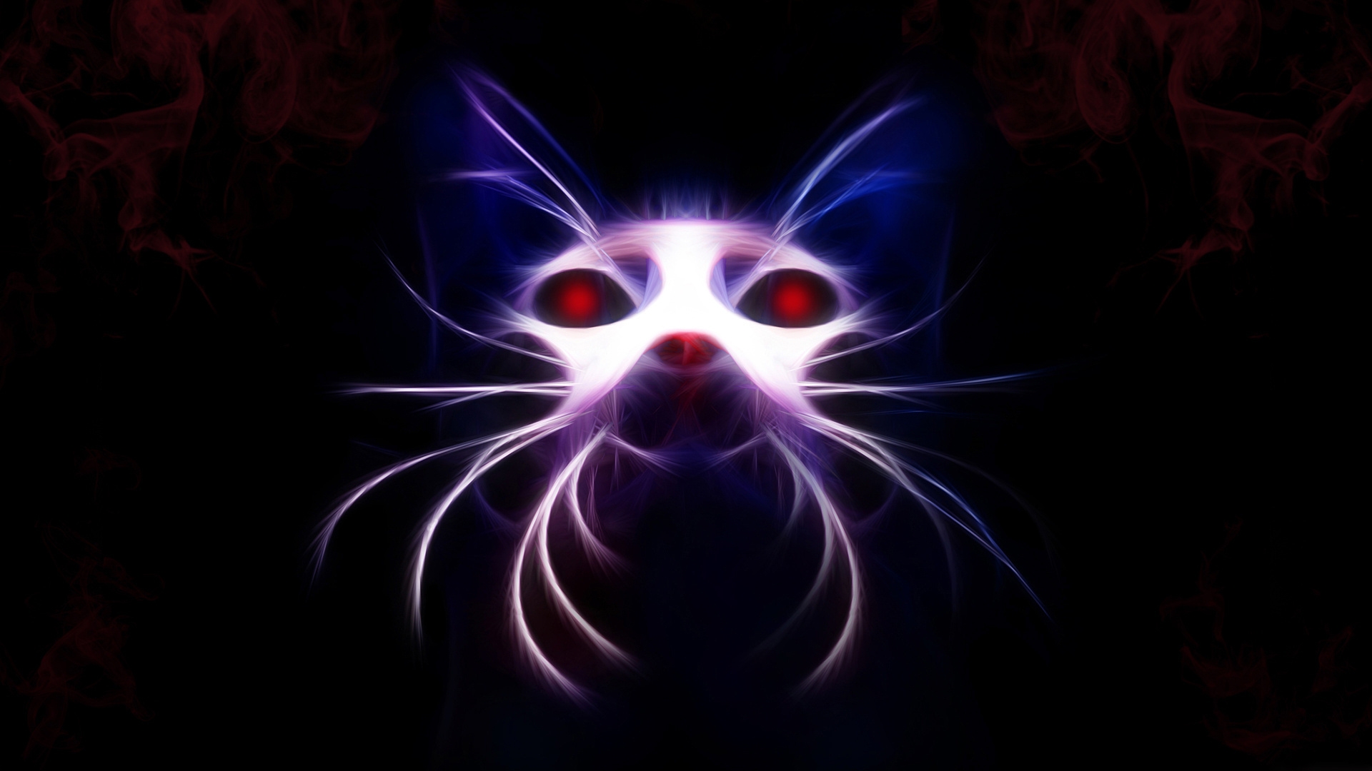 Dark Cat Wallpaper - Imagenes De Gatos 3d , HD Wallpaper & Backgrounds