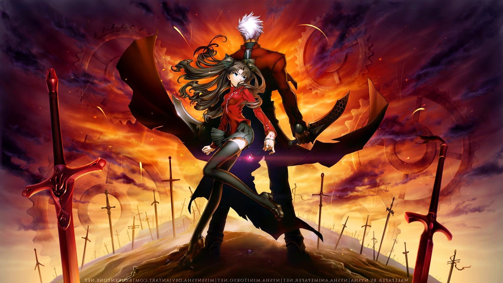 Fate Stay Night Wallpapers Widescreen - Fate Rin Y Archer , HD Wallpaper & Backgrounds