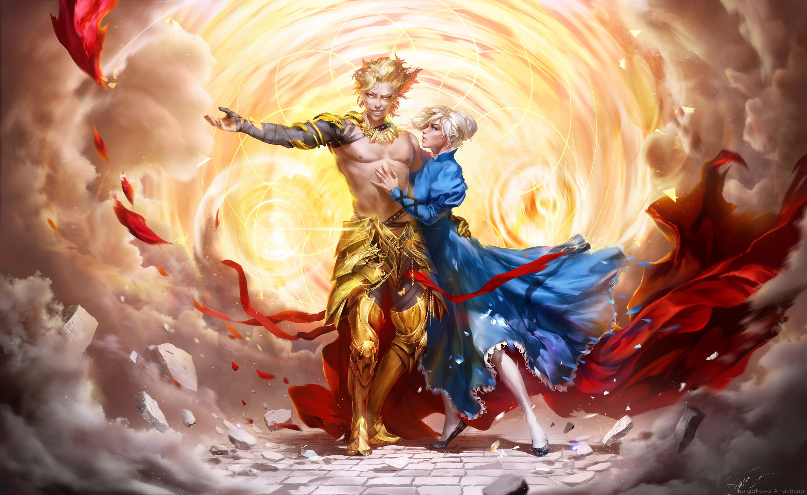View, Download, Comment, And Rate This Fate/stay Night - Saber Gilgamesh , HD Wallpaper & Backgrounds
