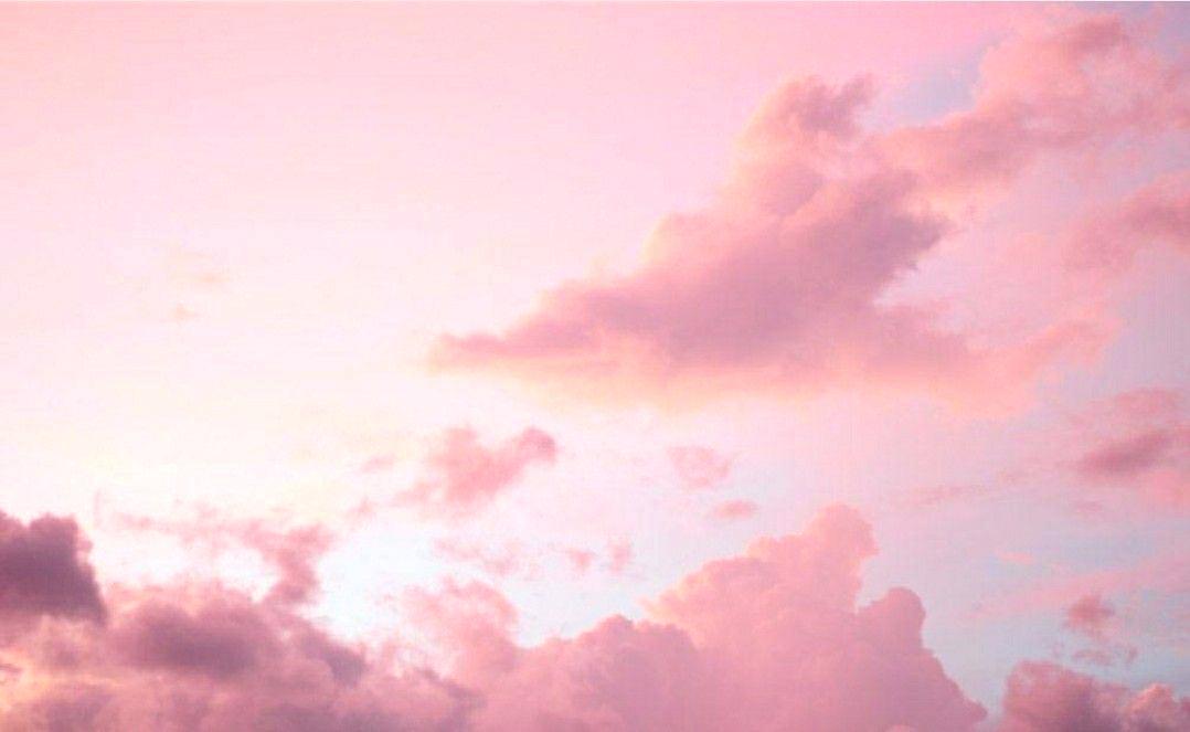Pink Sky Wallpaper - Light Pink Aesthetic Background ...