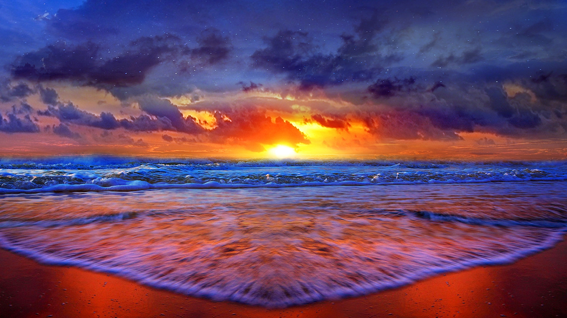 Desktop Backgrounds Beach Sunset - Beach Sunset Backgrounds For Computer , HD Wallpaper & Backgrounds