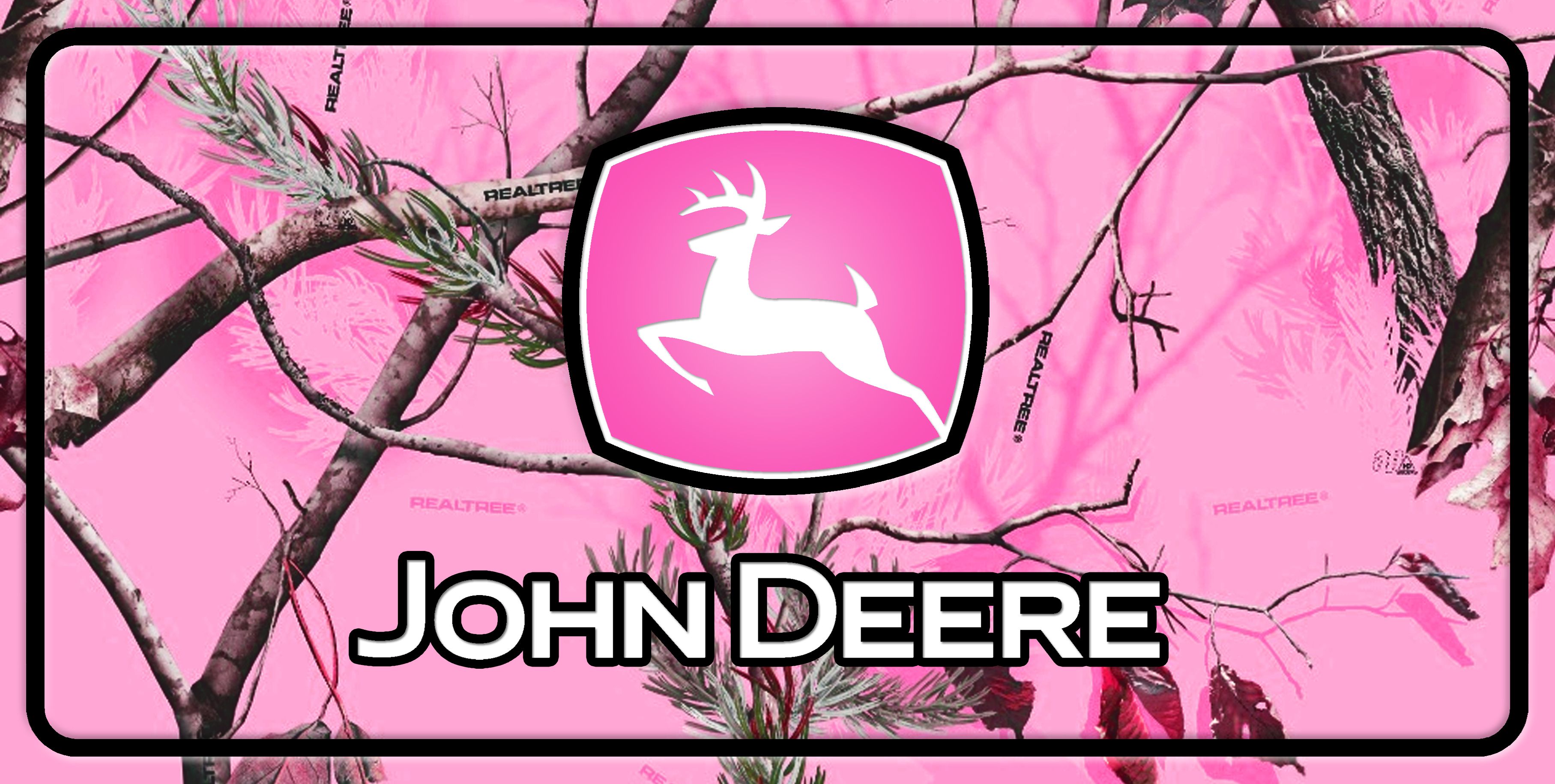 John Deere Pink Camo License Plate License Plate - John Deere , HD Wallpaper & Backgrounds