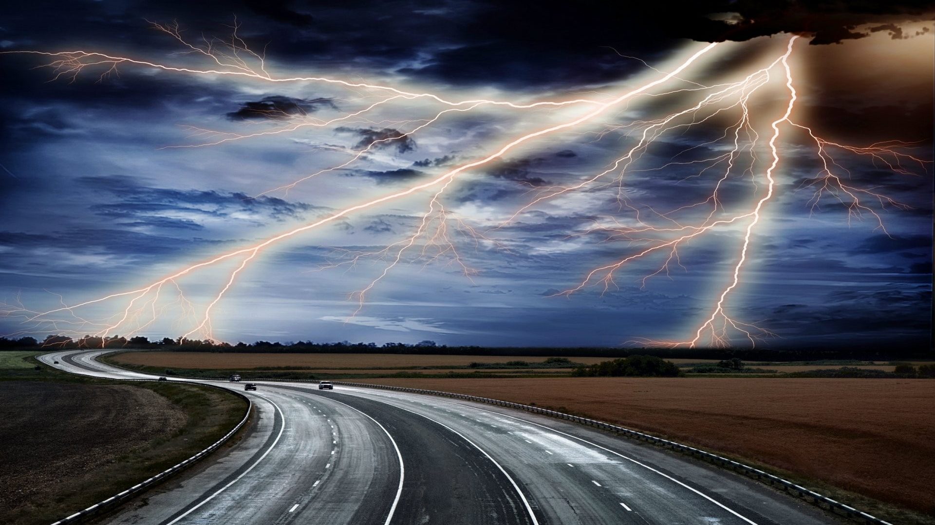 Clouds Thunderstorm Storm Sky Rain Lightning Nature - Rain Storm Wallpaper Hd , HD Wallpaper & Backgrounds