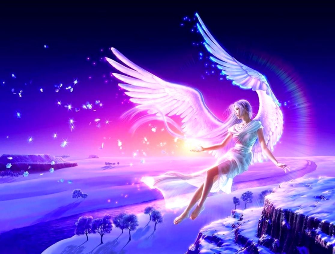 Purple Live Wallpapers Group 800×500 Fairy Wallpapers - Beautiful Angels , HD Wallpaper & Backgrounds