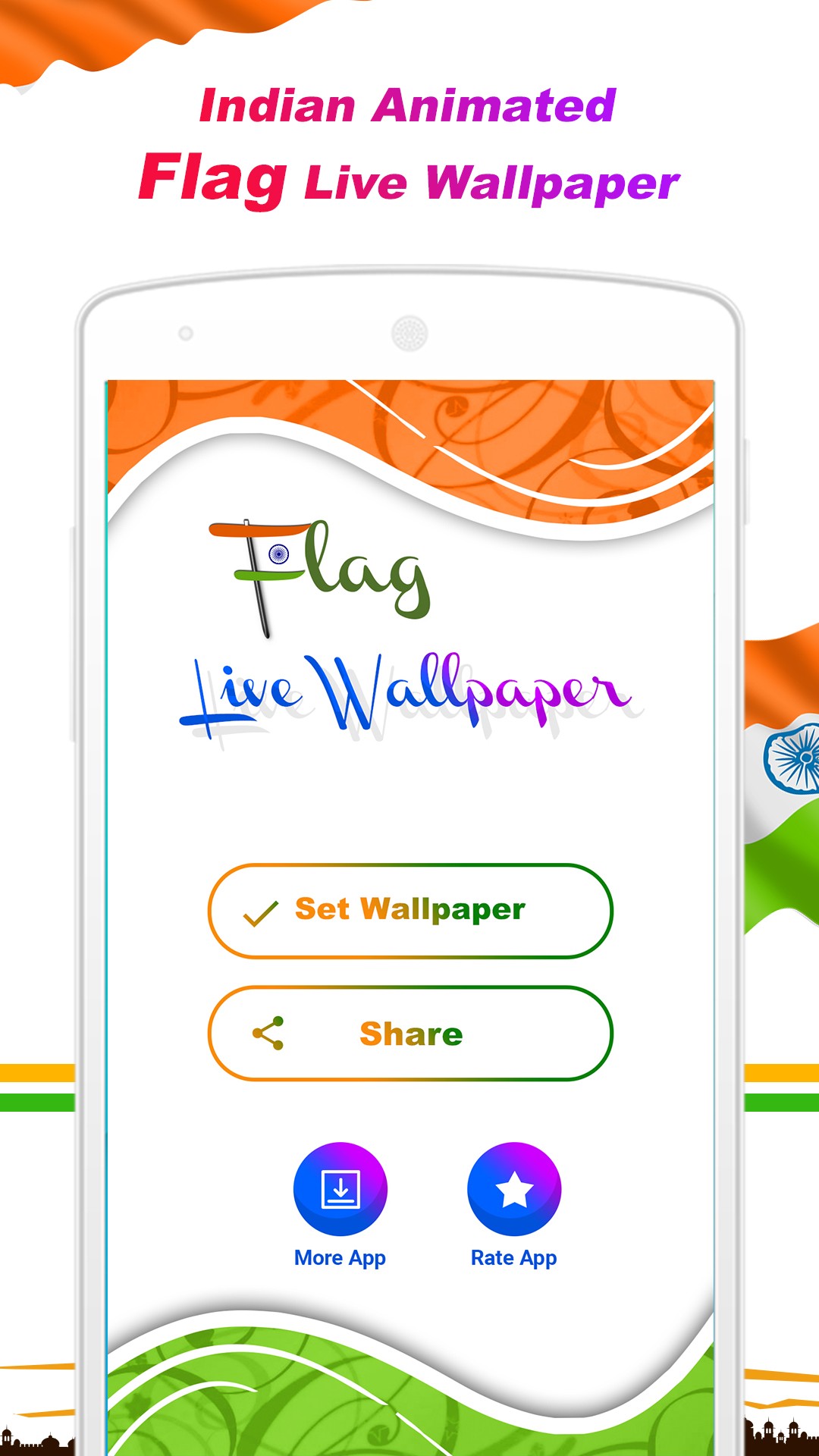 Indian Flag Live Wallpaper - Orange , HD Wallpaper & Backgrounds