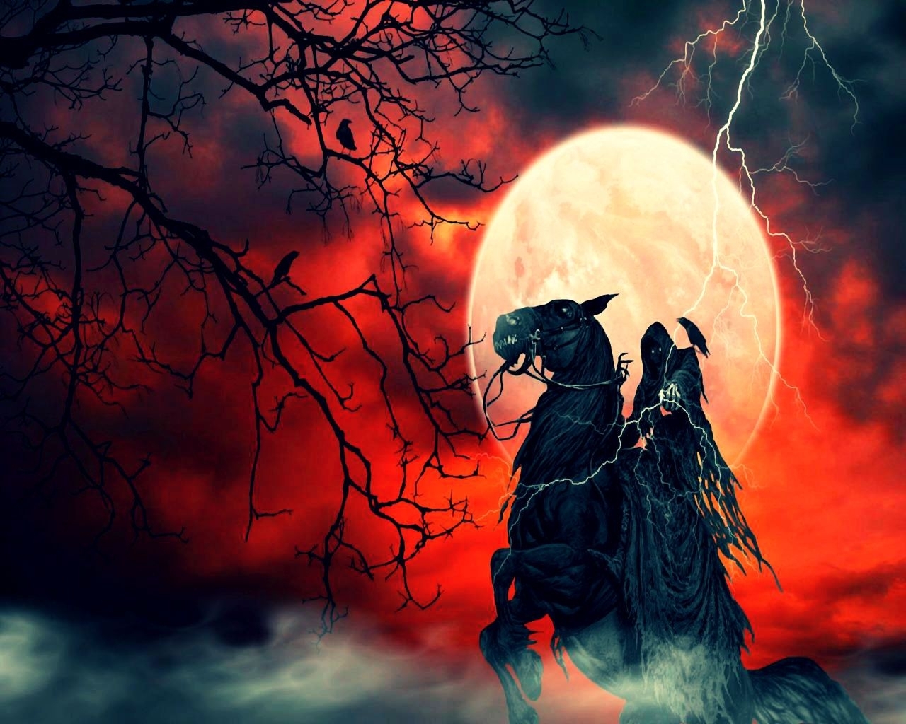Grim Reaper On Horse , HD Wallpaper & Backgrounds