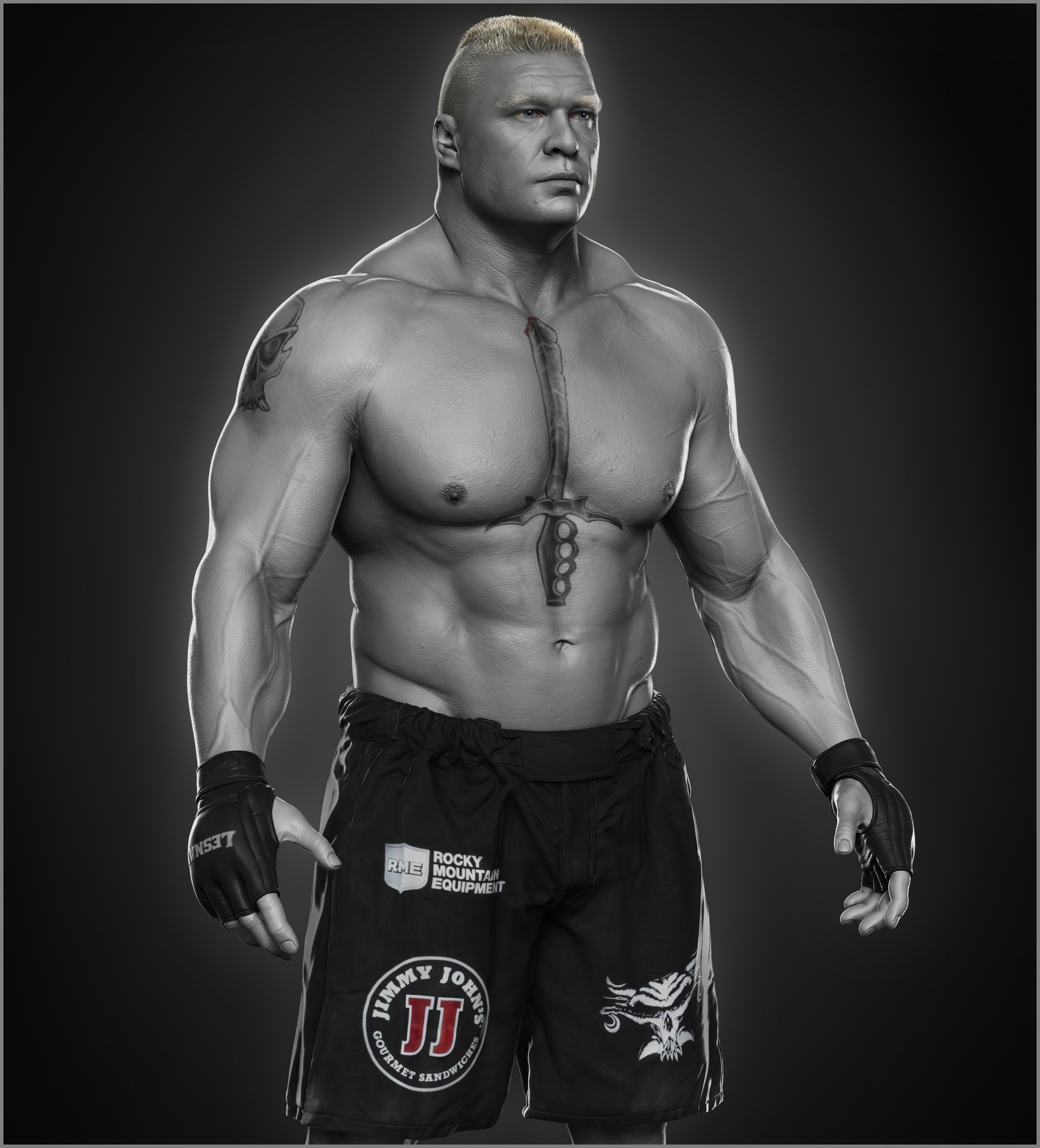 Brock Lesnar Full Hd Wallpapers - Brock Lesnar Black And White , HD Wallpaper & Backgrounds