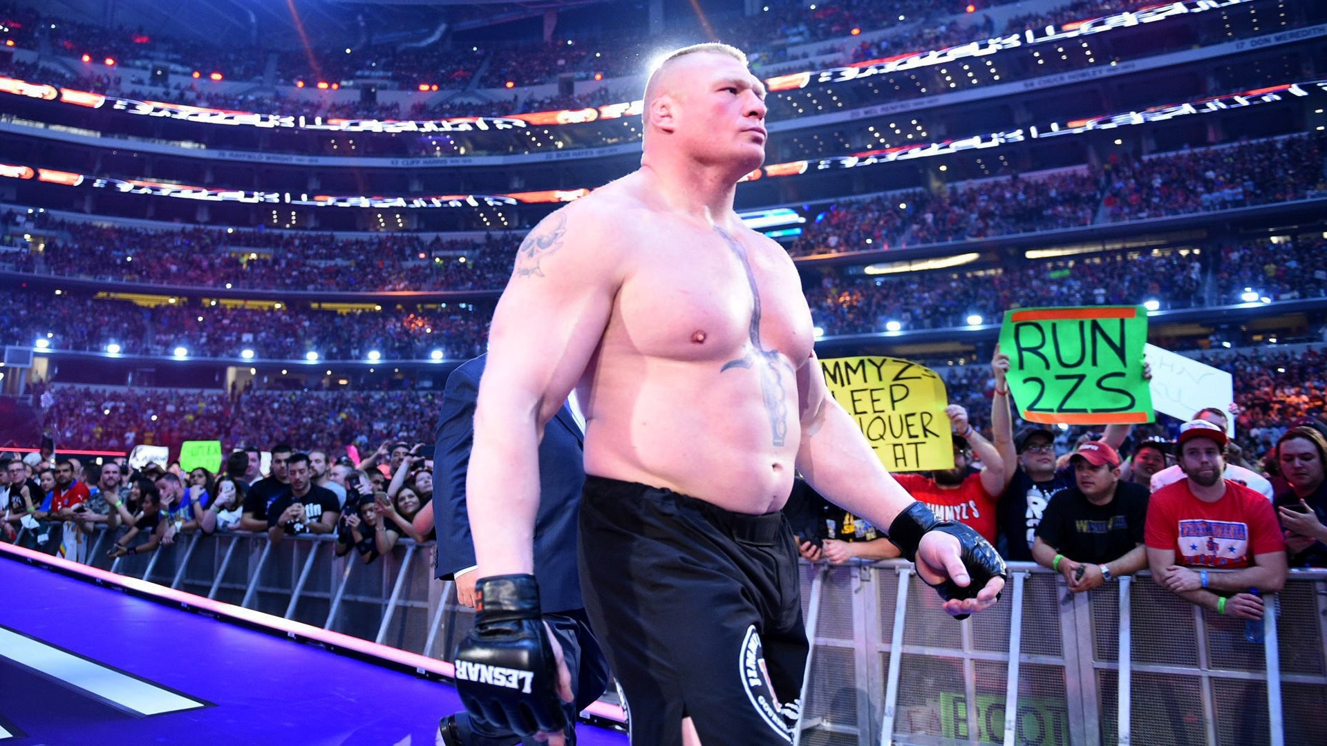 Wwe Superstars And Mma Fighters React To Brock Lesnar - Brock Lesnar Wallpaper 2018 Hd , HD Wallpaper & Backgrounds