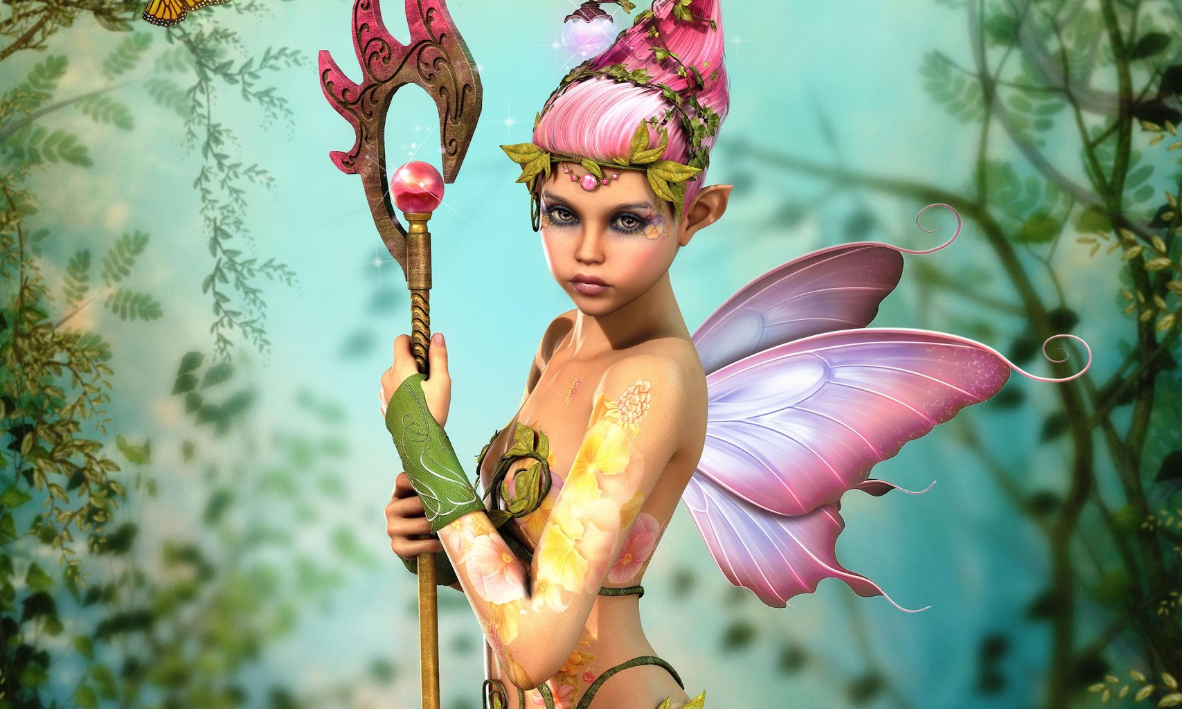 Fantasy Live Wallpaper - Beautiful Fairies And Pixies , HD Wallpaper & Backgrounds