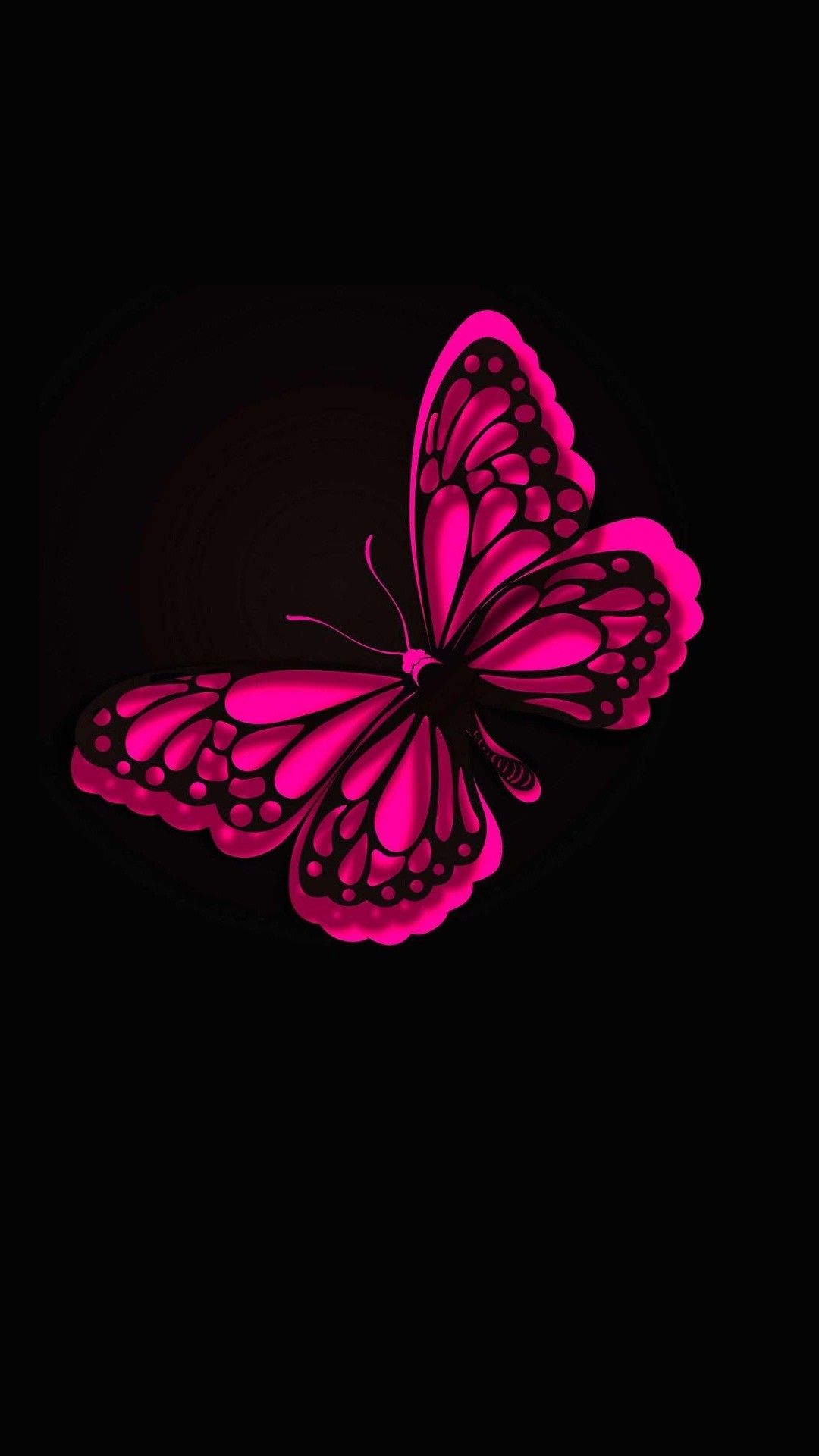 Iphone Wallpaper Hd Pink Butterfly - Black Pink Butterfly Background , HD Wallpaper & Backgrounds