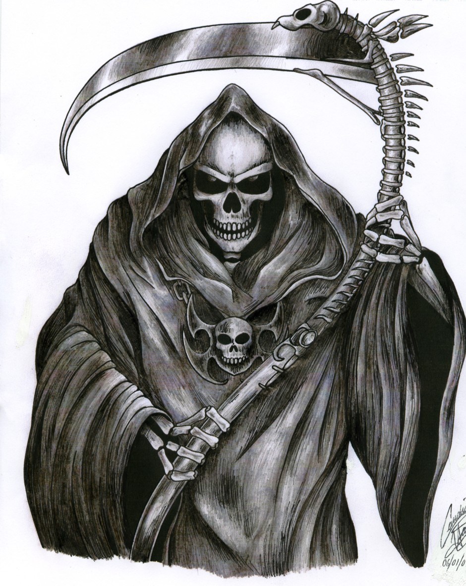 #37500541 Grim Reaper - Grim Reaper Tattoo Designs , HD Wallpaper & Backgrounds