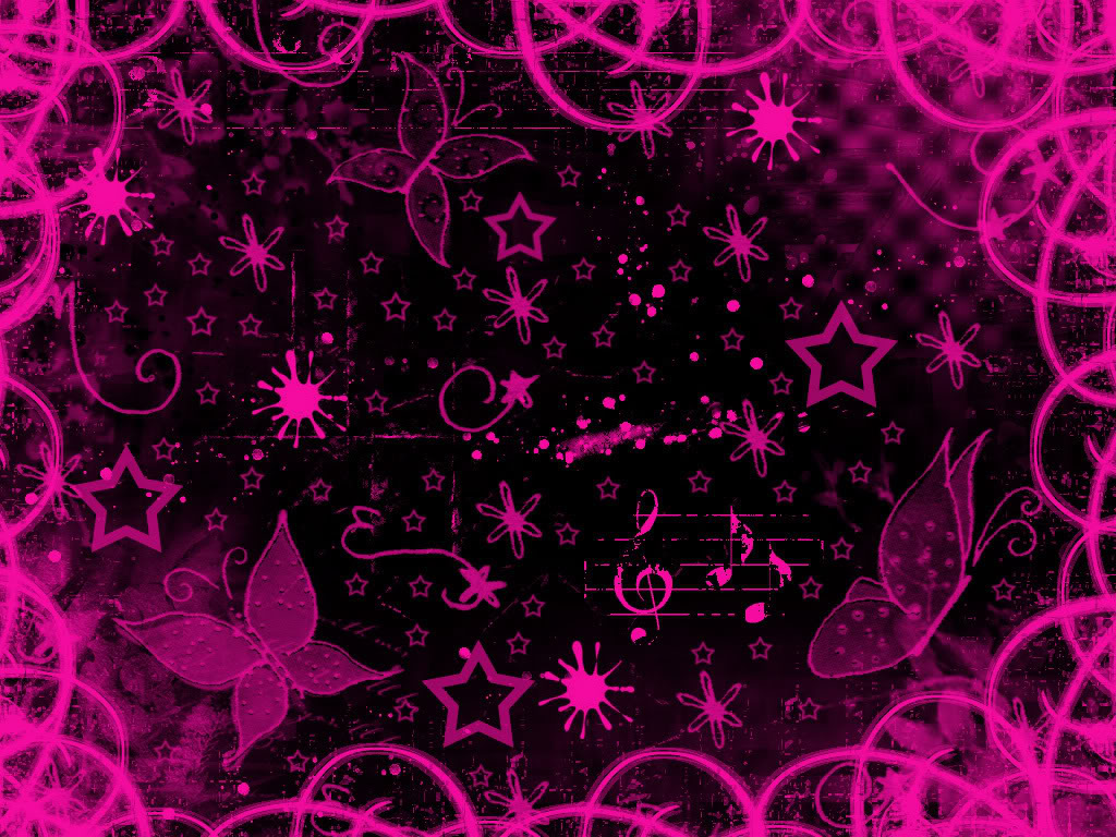 Pink Butterfly Wallpaper Desktop Background - Pink And Black Background , HD Wallpaper & Backgrounds