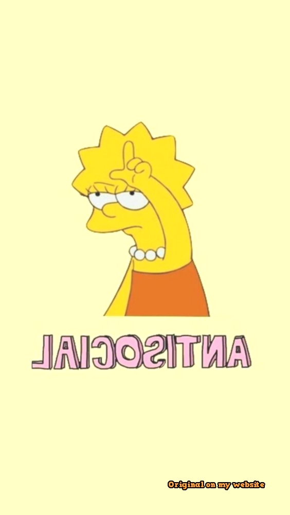Iphone Wallpapers Antisocial Wallpaper Iphone Tumblr - Aesthetic Wallpapers Simpsons , HD Wallpaper & Backgrounds