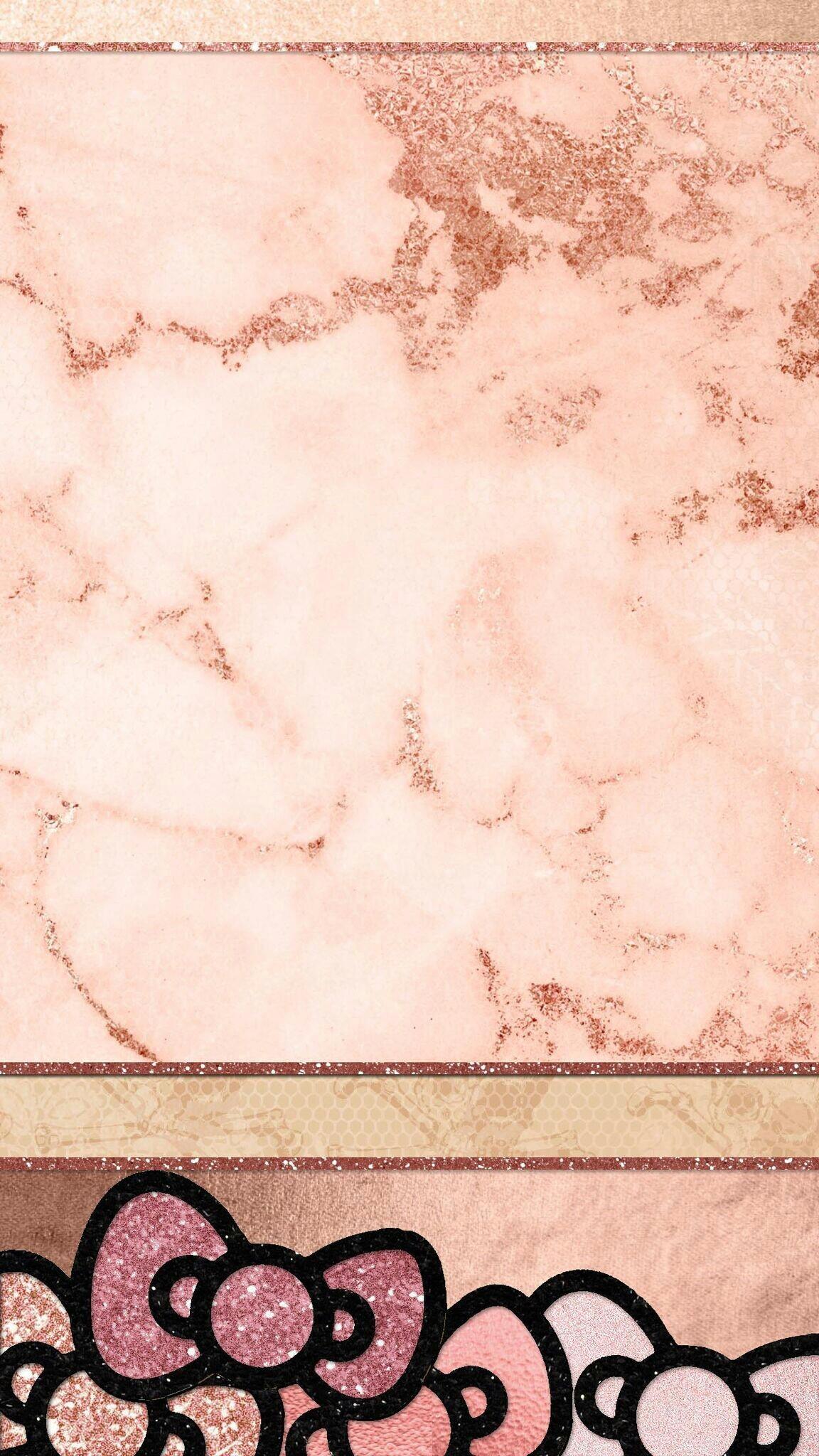 Rose Gold Iphone Wallpaper Hd - Rose Gold Hello Kitty , HD Wallpaper & Backgrounds