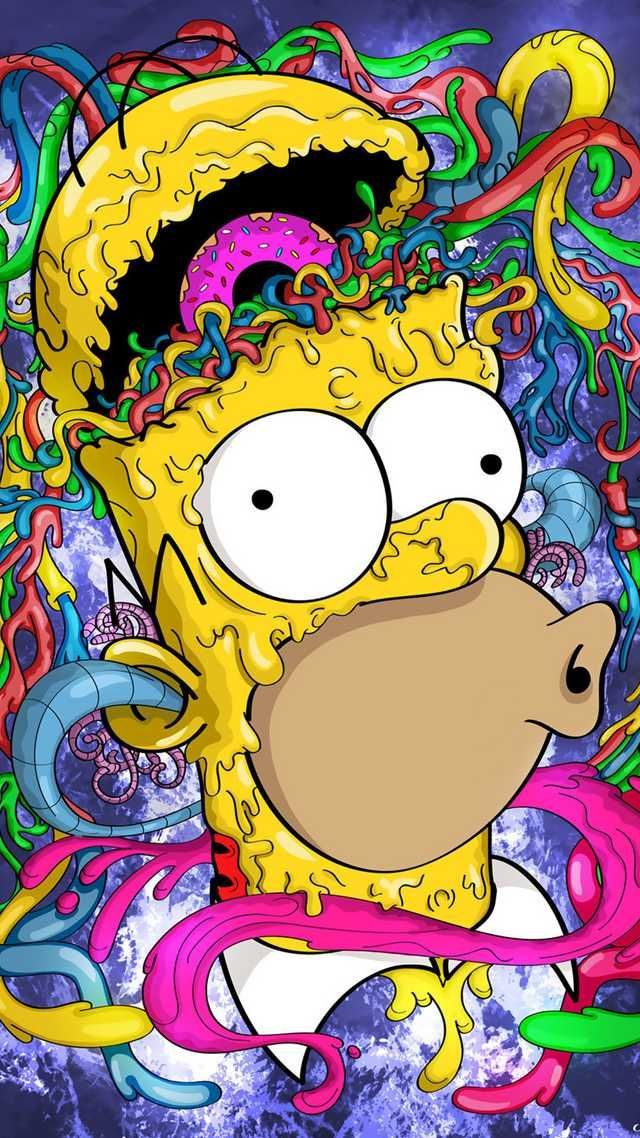 Simpson Wallpaper Iphone Cartoon Tumblr Mobile Also - Papeis De Parede Simpsons , HD Wallpaper & Backgrounds