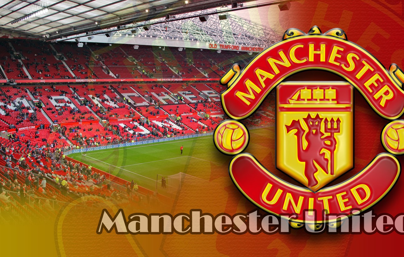 Photo Wallpaper Wallpaper, Sport, Logo, Stadium, Football, - Logo Manchester United Fc , HD Wallpaper & Backgrounds