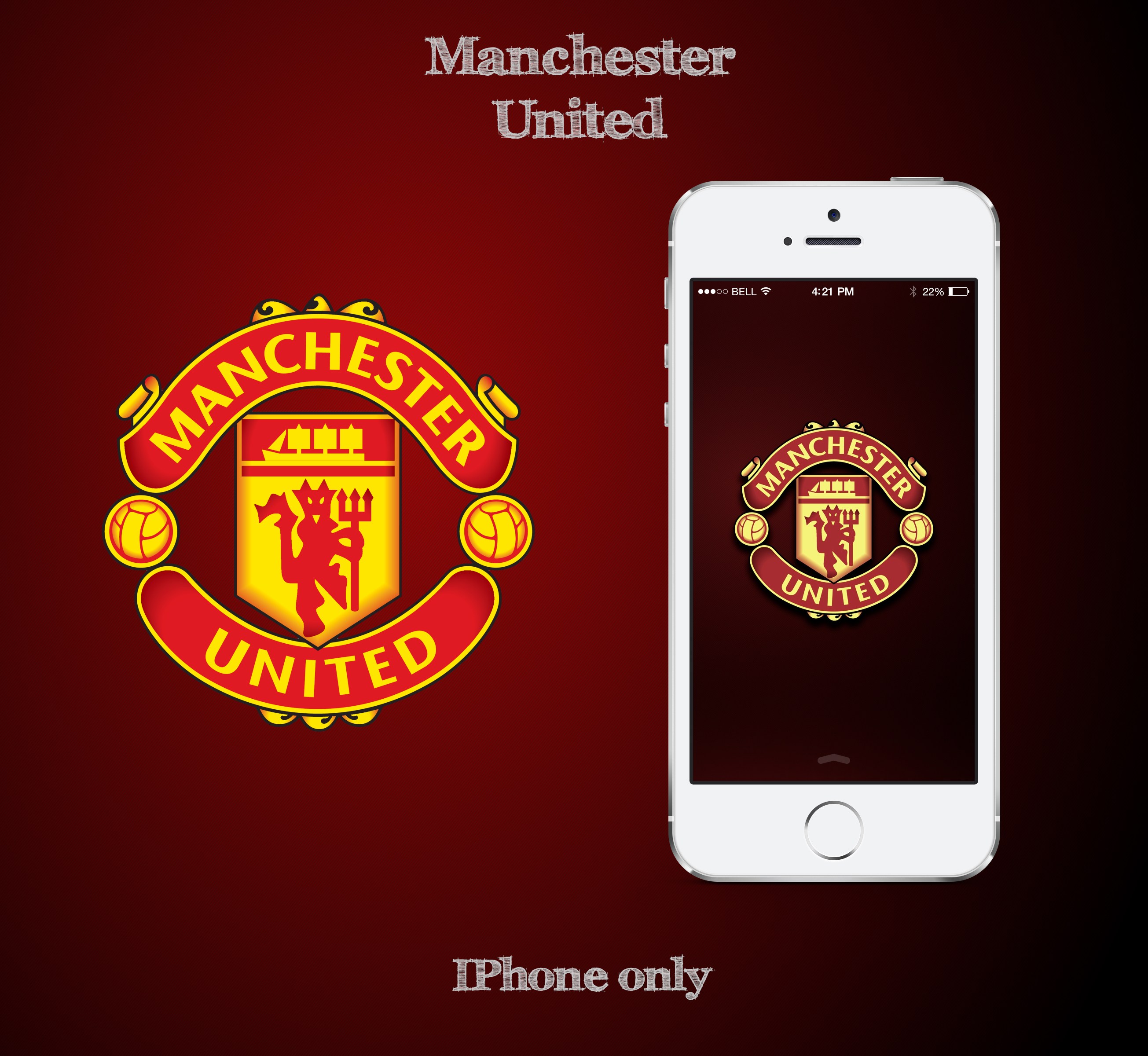 Manchester United Iphone Wallpaper Wallpapersafari - Iphone 5 Wallpaper Manchester United , HD Wallpaper & Backgrounds