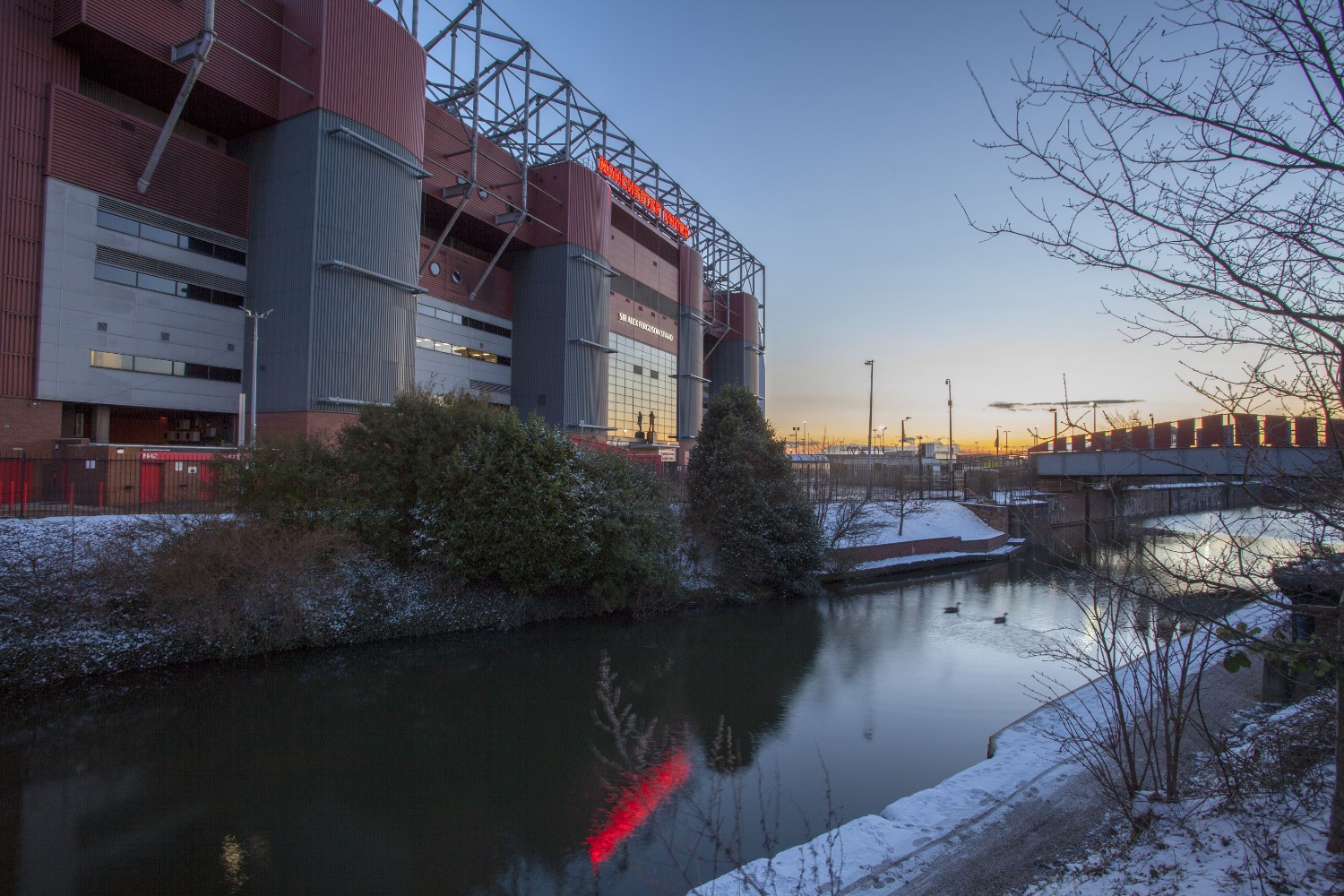 Alex Ferguson Stand Old Trafford Wallpaper Mural - Reflection , HD Wallpaper & Backgrounds